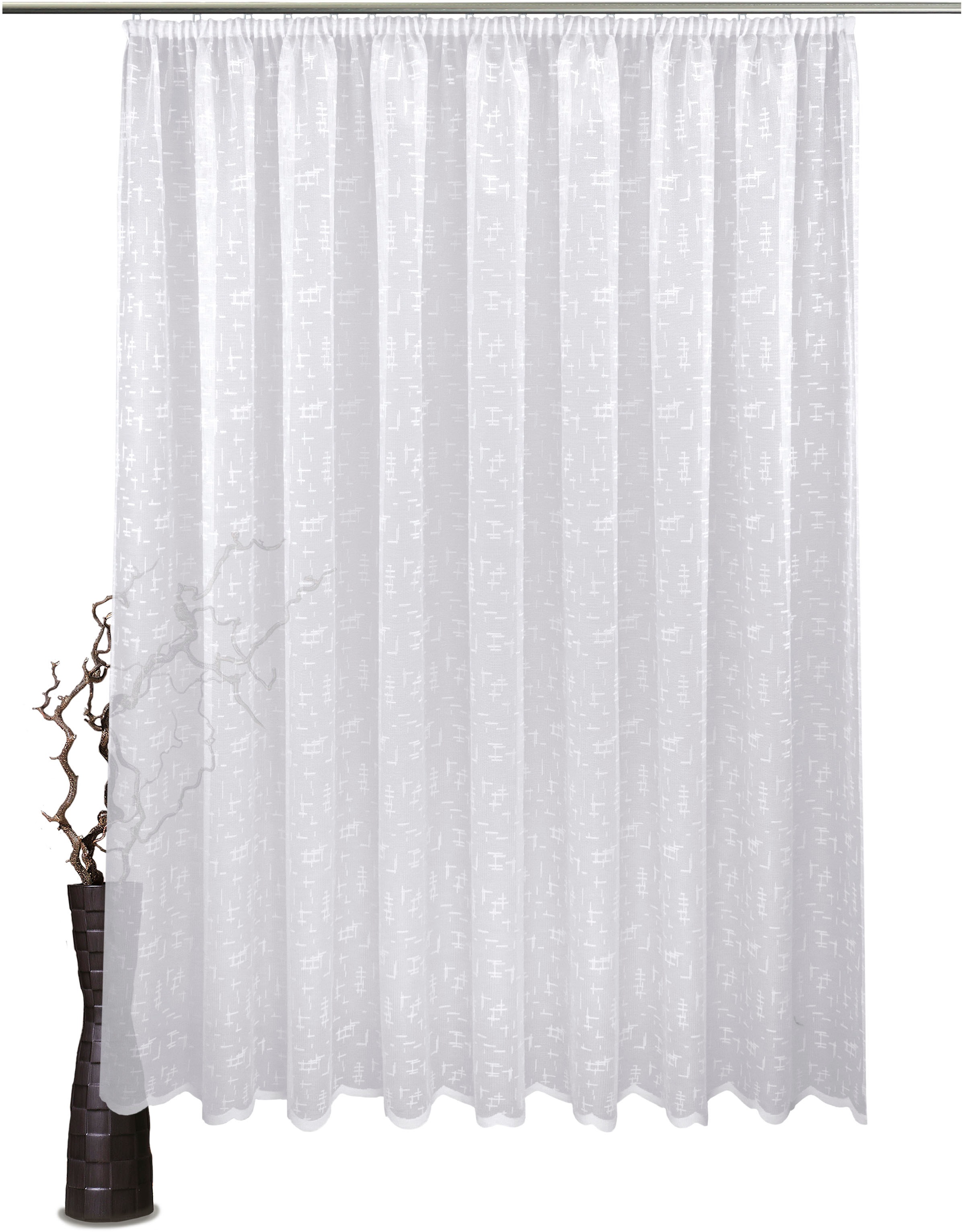 Image of VHG Gardine nach Mass »Cordula«, (1 St.), Jacquard, Wirkgardine nach Mass, weiss bei Ackermann Versand Schweiz