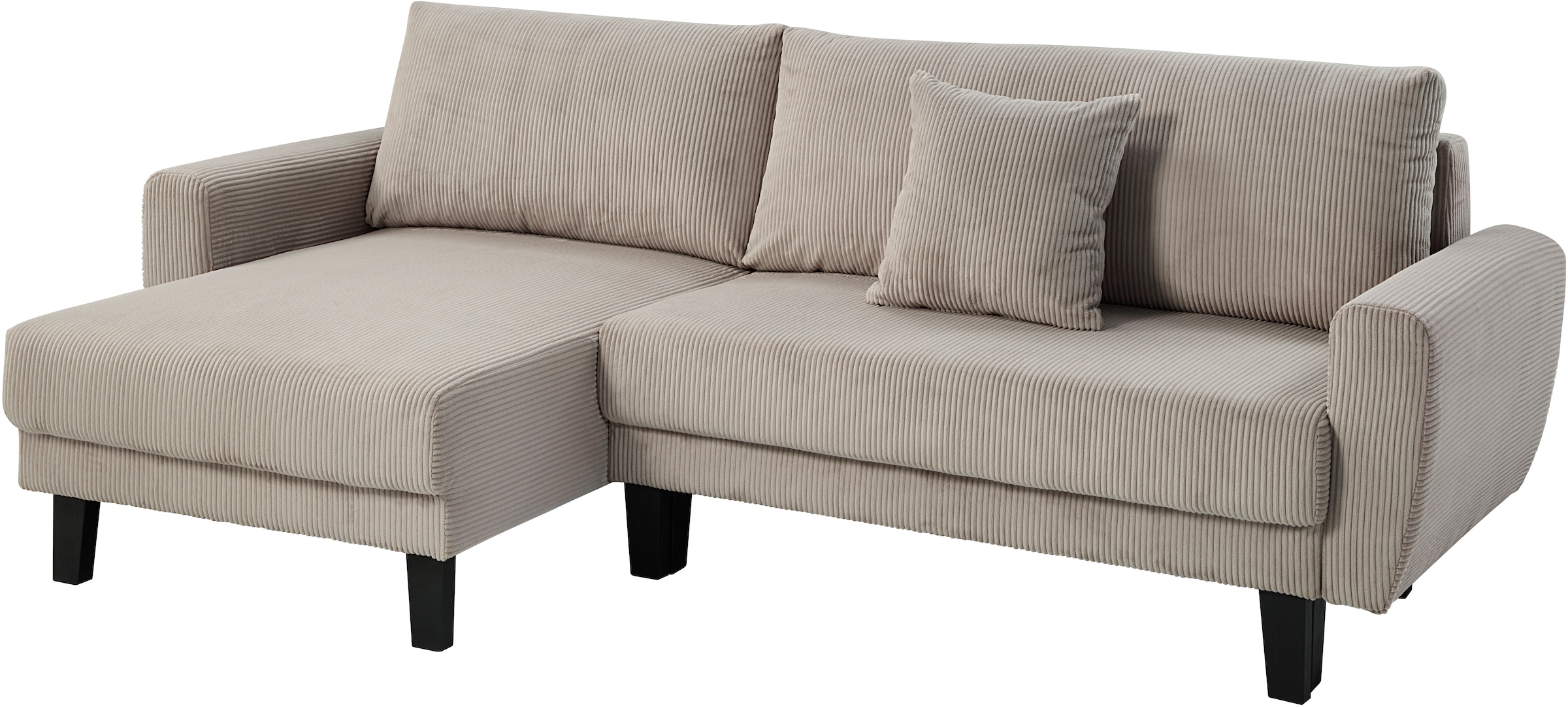 ATLANTIC home collection Ecksofa »Leonid L-Form«, mit Schlaffunktion und Bettkasten
