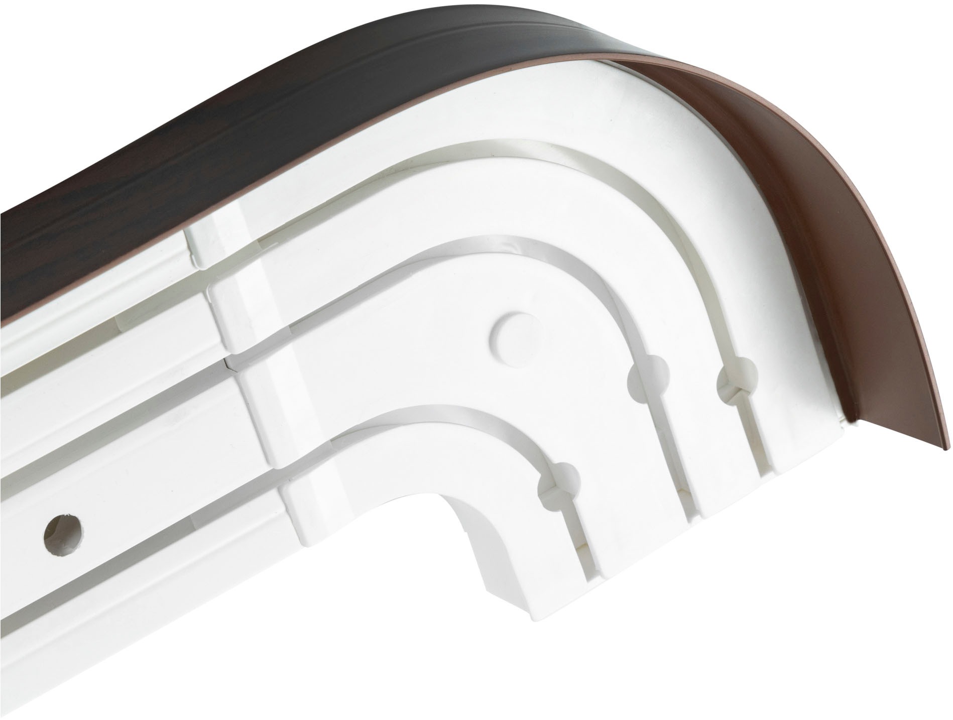 SN DECO GROUP Rail à rideaux »SH3« 3 course-läufig Fixmass Set 3-läufig,inkl. Rundbögen, Blende 5 cm, vorgebohrt, Innenlauf