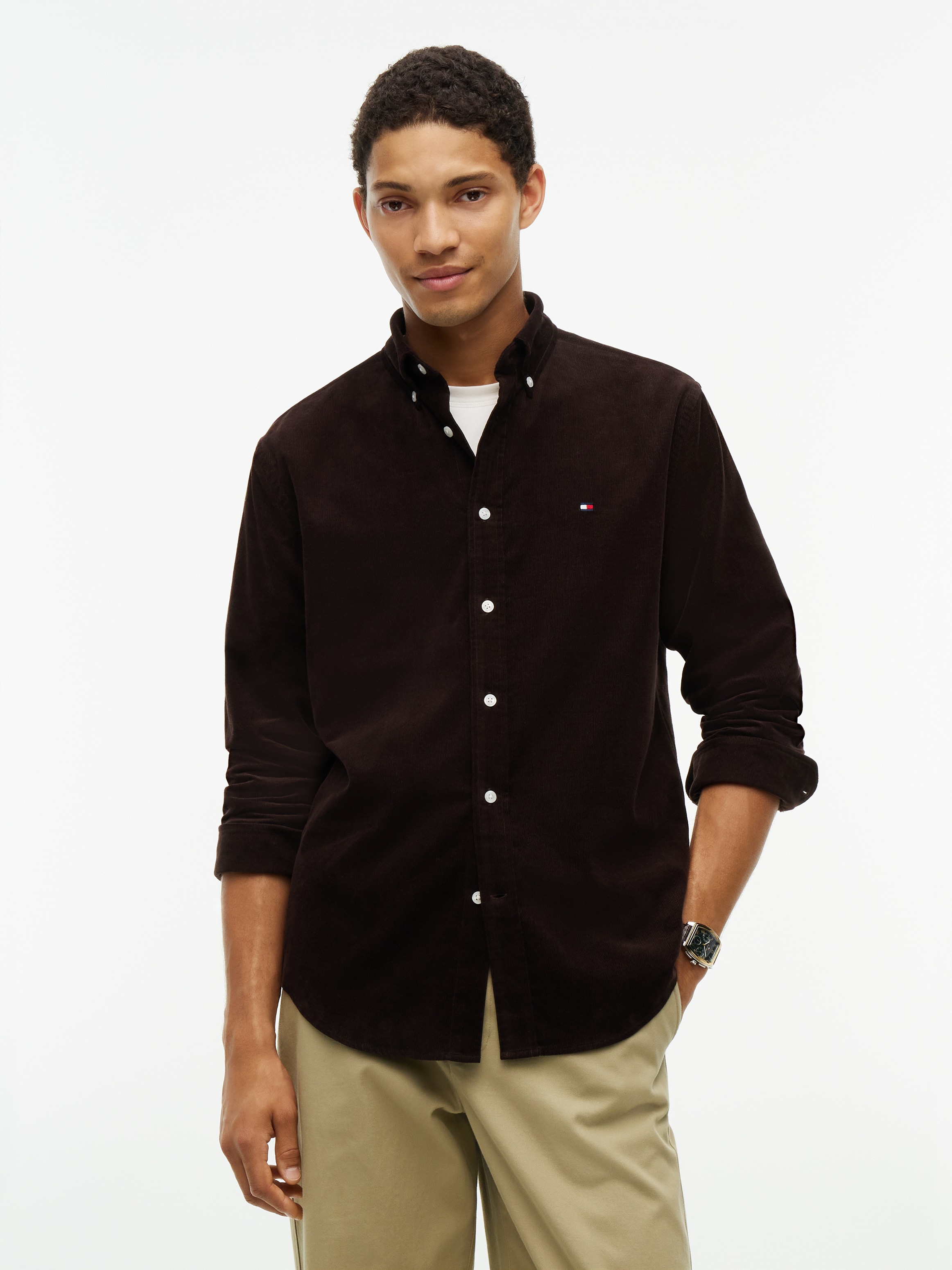 Image of Tommy Hilfiger Langarmhemd "SOLID CORDUROY SHIRT" Regular Fit Cord