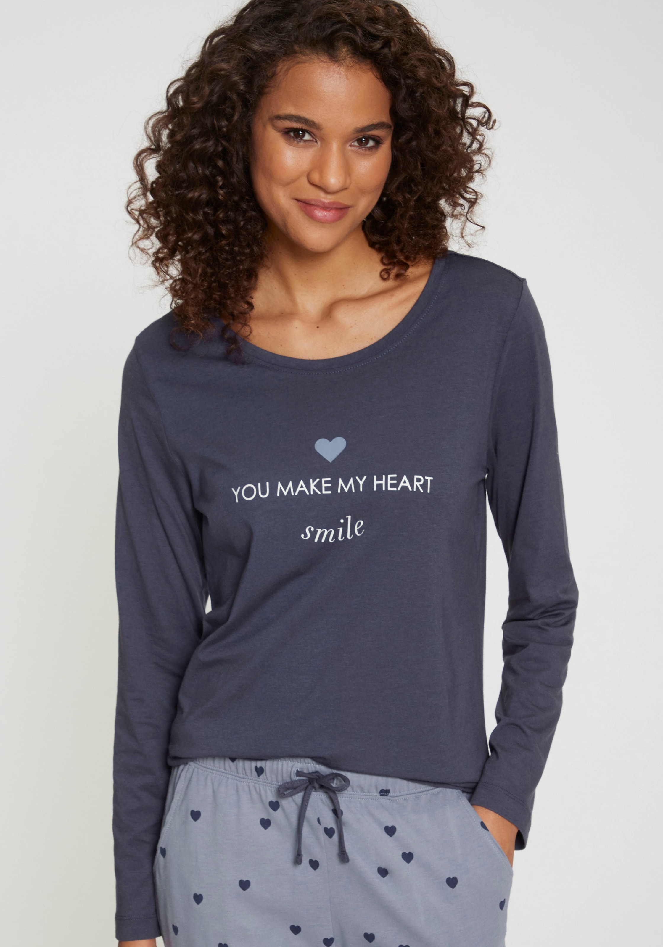 Vivance Dreams Pyjama 2 pièces mit süssem Schrift-Aufdruck