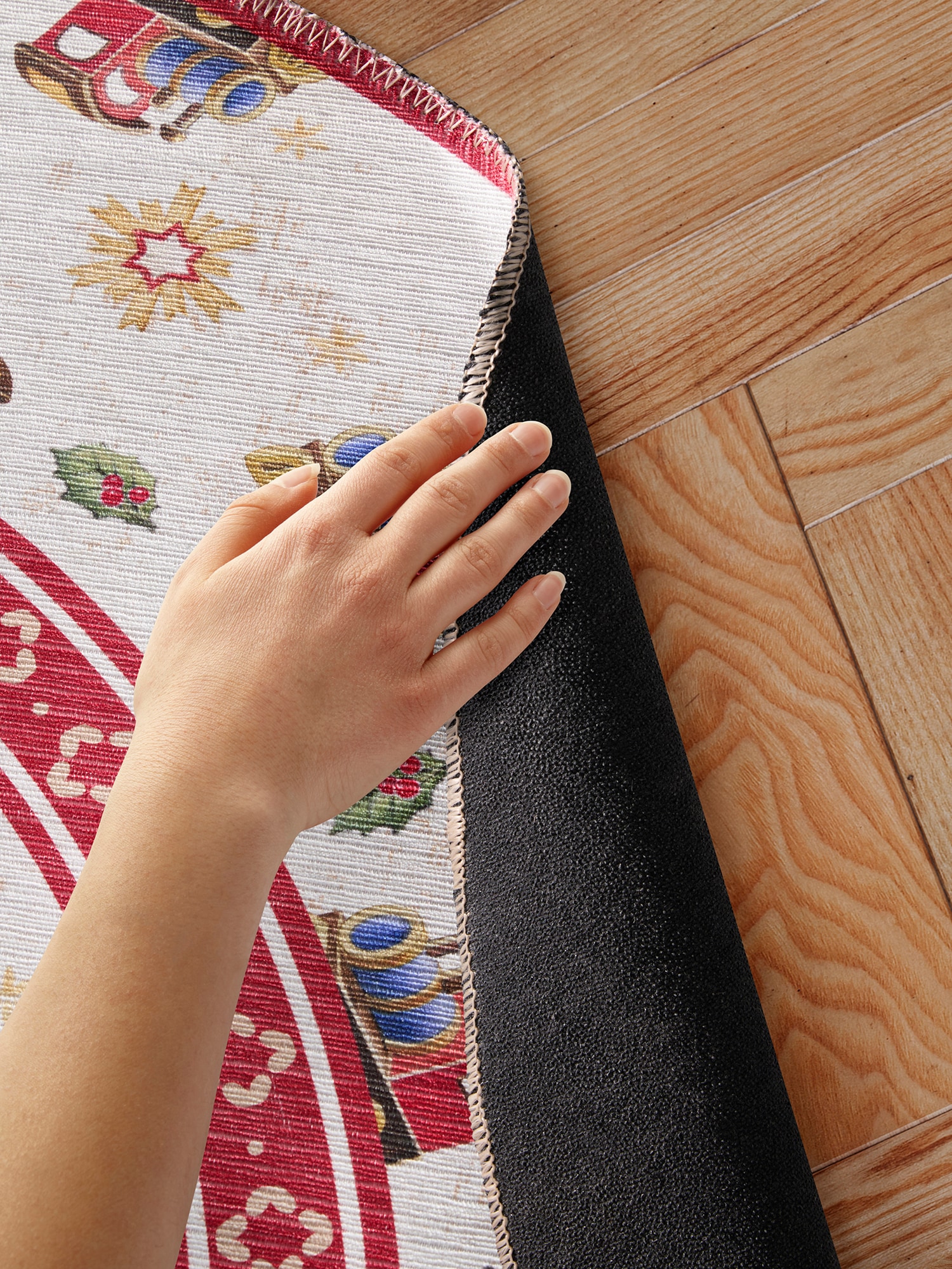 Villeroy & Boch Teppich »Toy's Delight Limited Edition Santa Claus« rund 3 mm Höhe Limited Edition, Weihnachten, Wohnzimmer, Baumrock, Waschbar, Rund