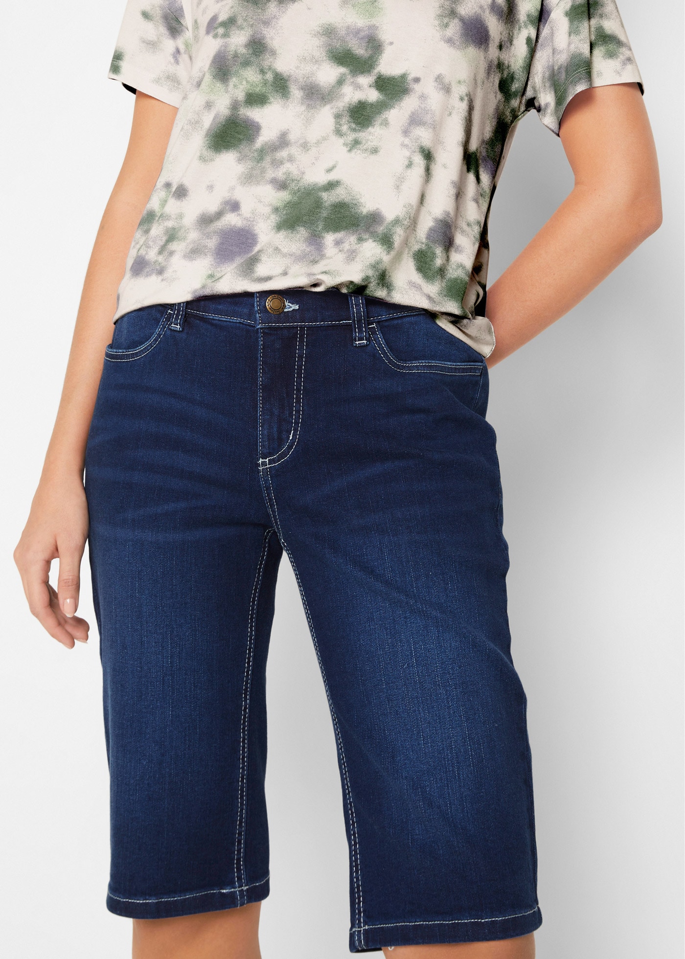 Image of bonprix Straight-Jeans Slim fit Passform, aus Baumwollmischung, mit Eingrifftaschen