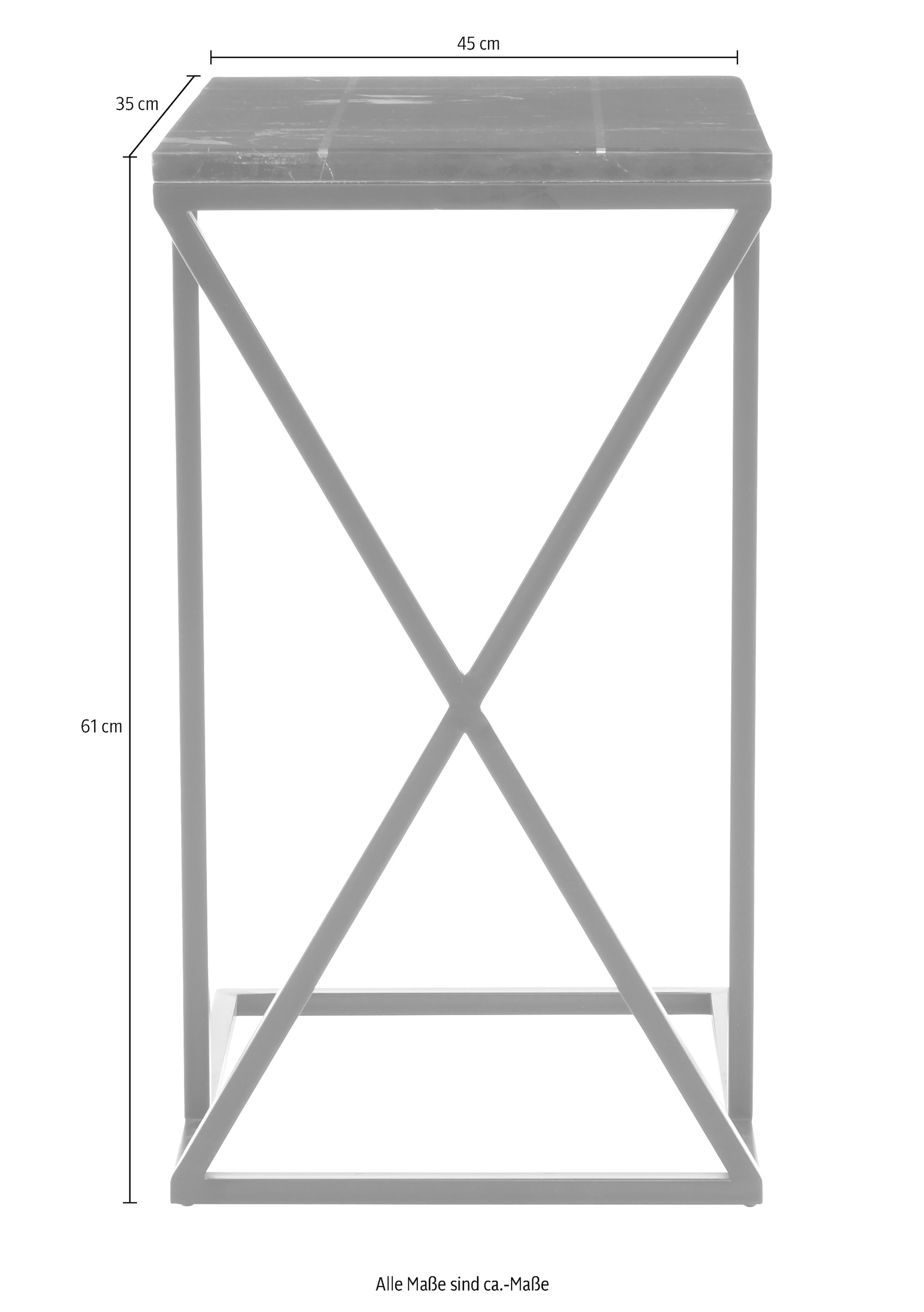 Kayoom Beistelltisch »Louis 125, Design-Tisch mit Stil, Marmor-Tischplatte«, (1 St.), Detailreiche Marmortischplatte, robustes Gestell, zeitlos