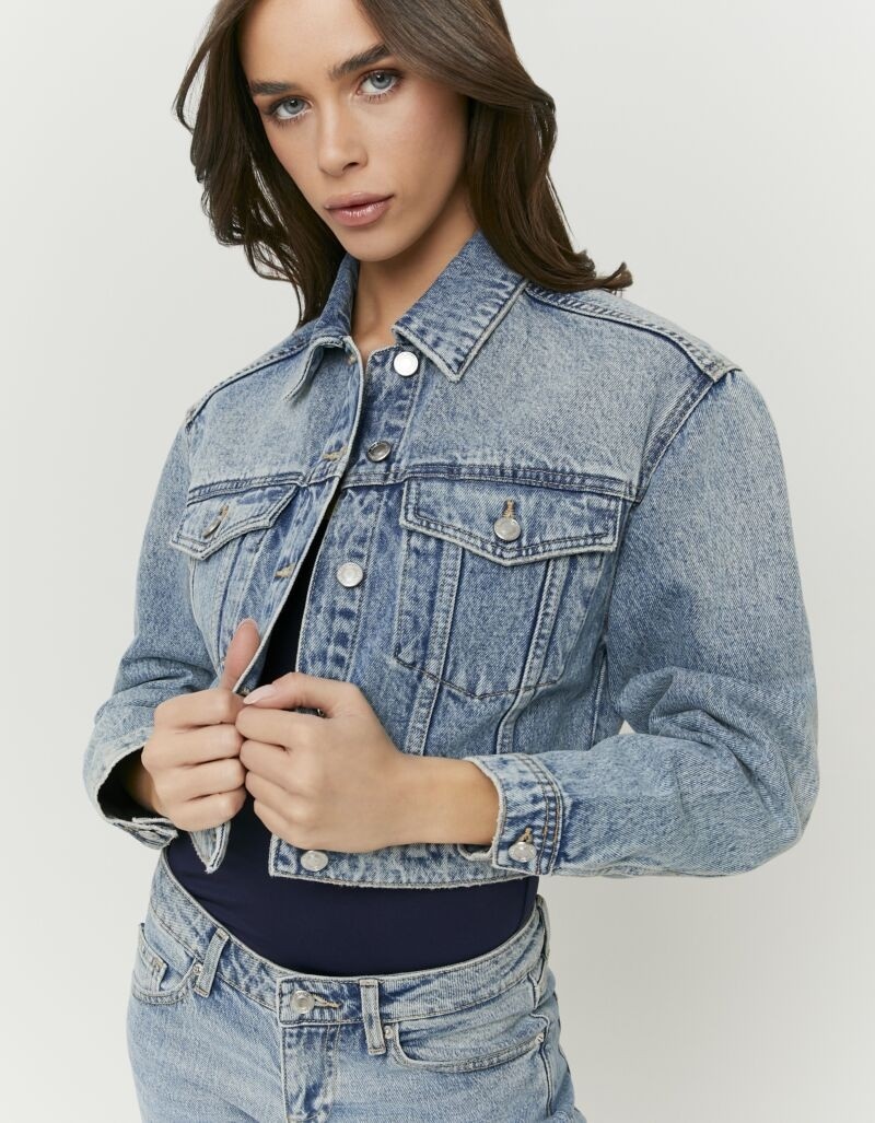 Tally Weijl Veste en jean »SJADEPEACH« en denim, raccourci en coupe oversize légère