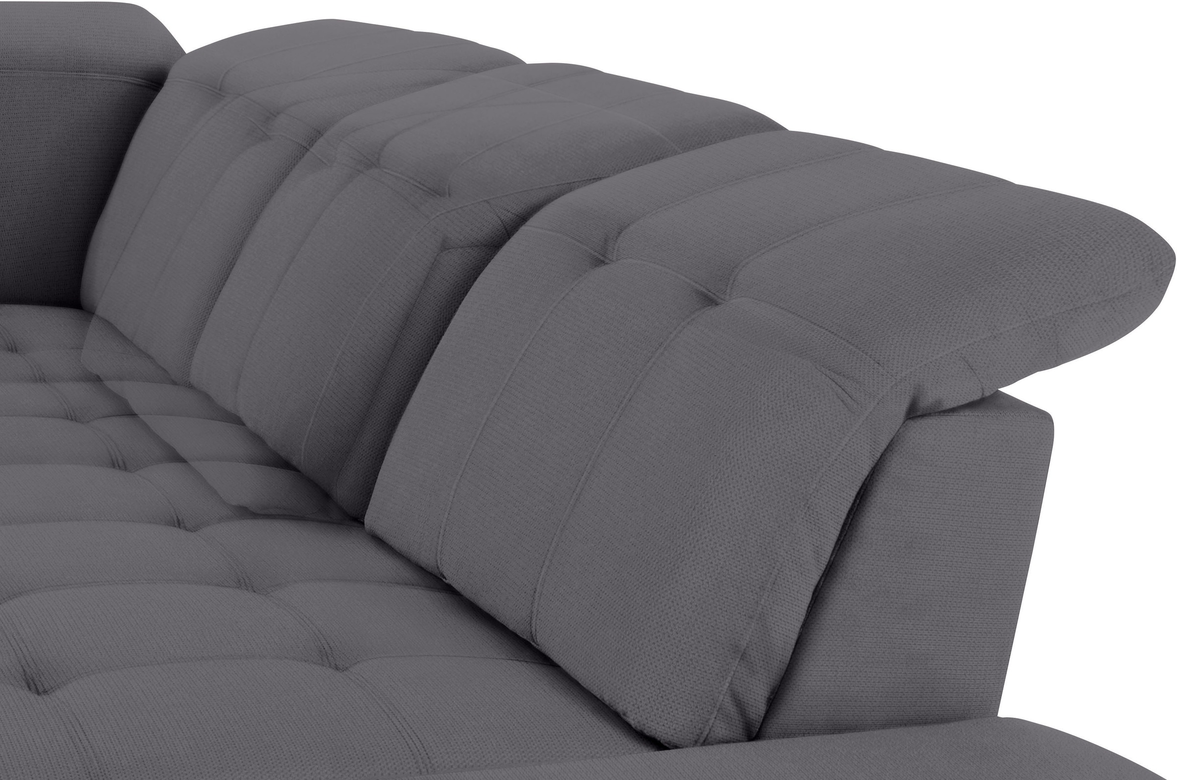 COTTA Ecksofa »Holiday L-Form mit Sitztiefen-, Armteil- und Kopfteilverstellung«, wahlweise mit Bettfunktion & Bettkasten