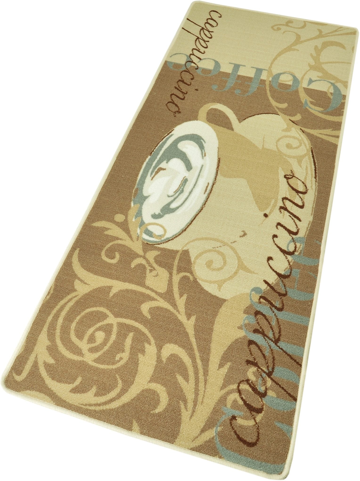 Image of HANSE Home Küchenläufer »Cappuccino«, rechteckig, 8 mm Höhe, Kurzflor, rutschhemmend, Teppich-Läufer, Gekettelt, Kaffee Design, Strapazierfähig, Pflegeleicht, Küche, Schriftzug, Kaffee bei Ackermann Versand Schweiz