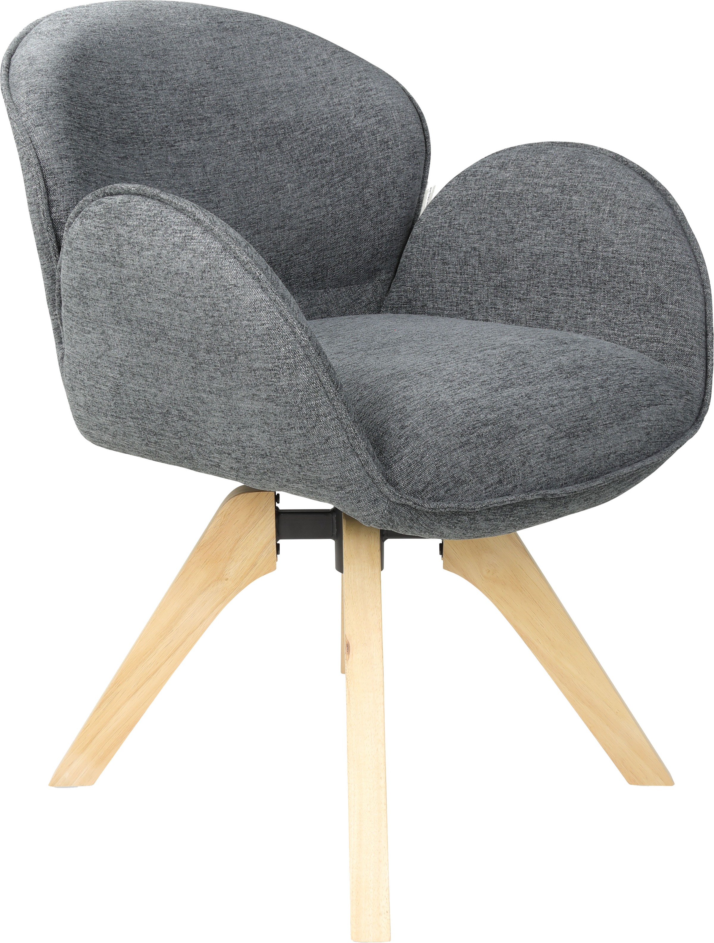 TOM TAILOR HOME Armlehnstuhl »WINGS ARMCHAIR«, (Set), 2 St., Chenille, mit Armlehnen, drehbar, Rückholfunktion, Massivholzgestell