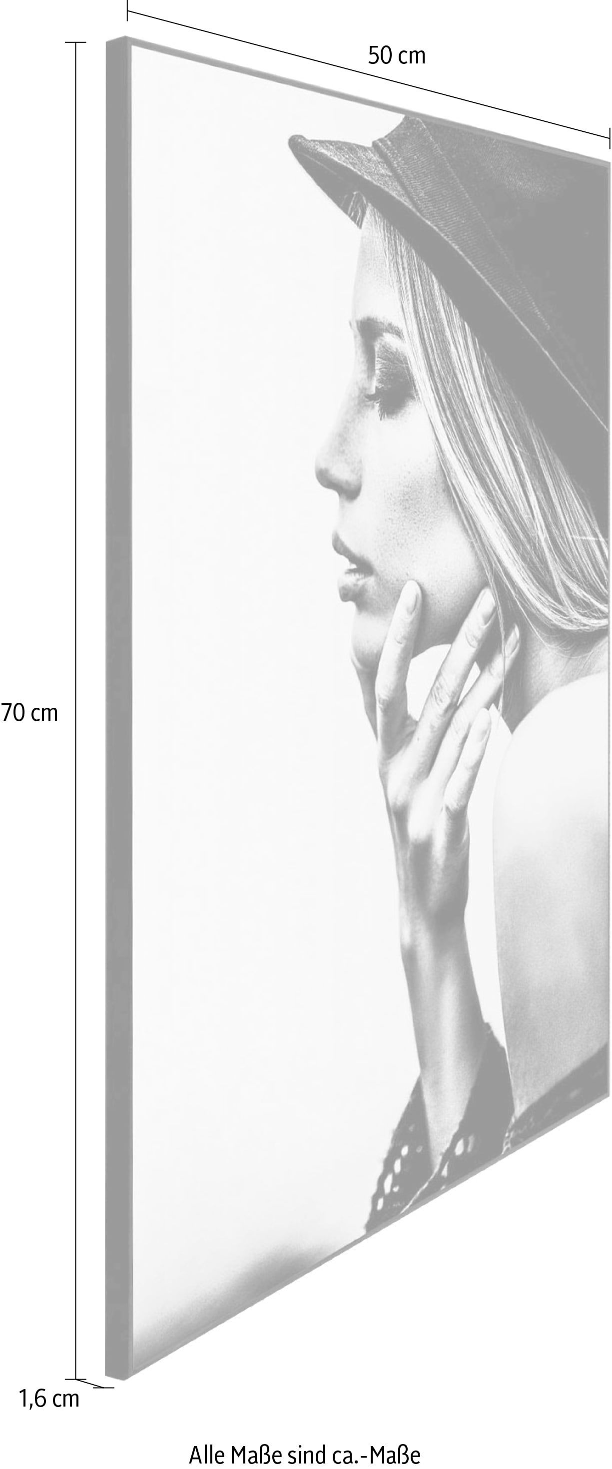 Female Profile« 50x70 Frame Wandbild prix Black à »Slim bas Reinders!
