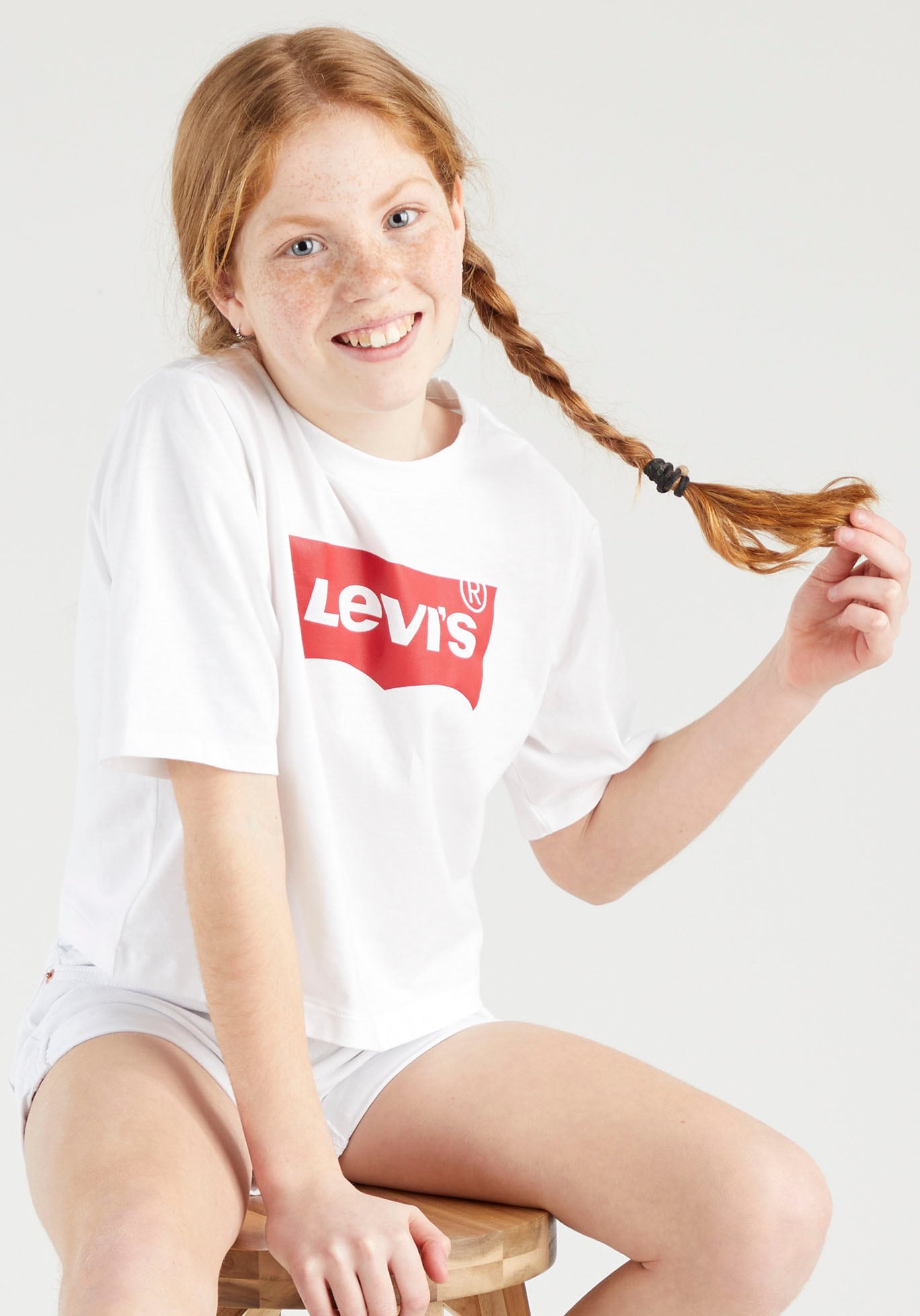 Levi's® Kids T-Shirt »BATWING CROPPED TEE«, for GIRLS