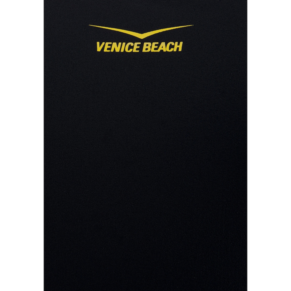Venice Beach Badeanzug, mit Einsätzen in Melange-Optik