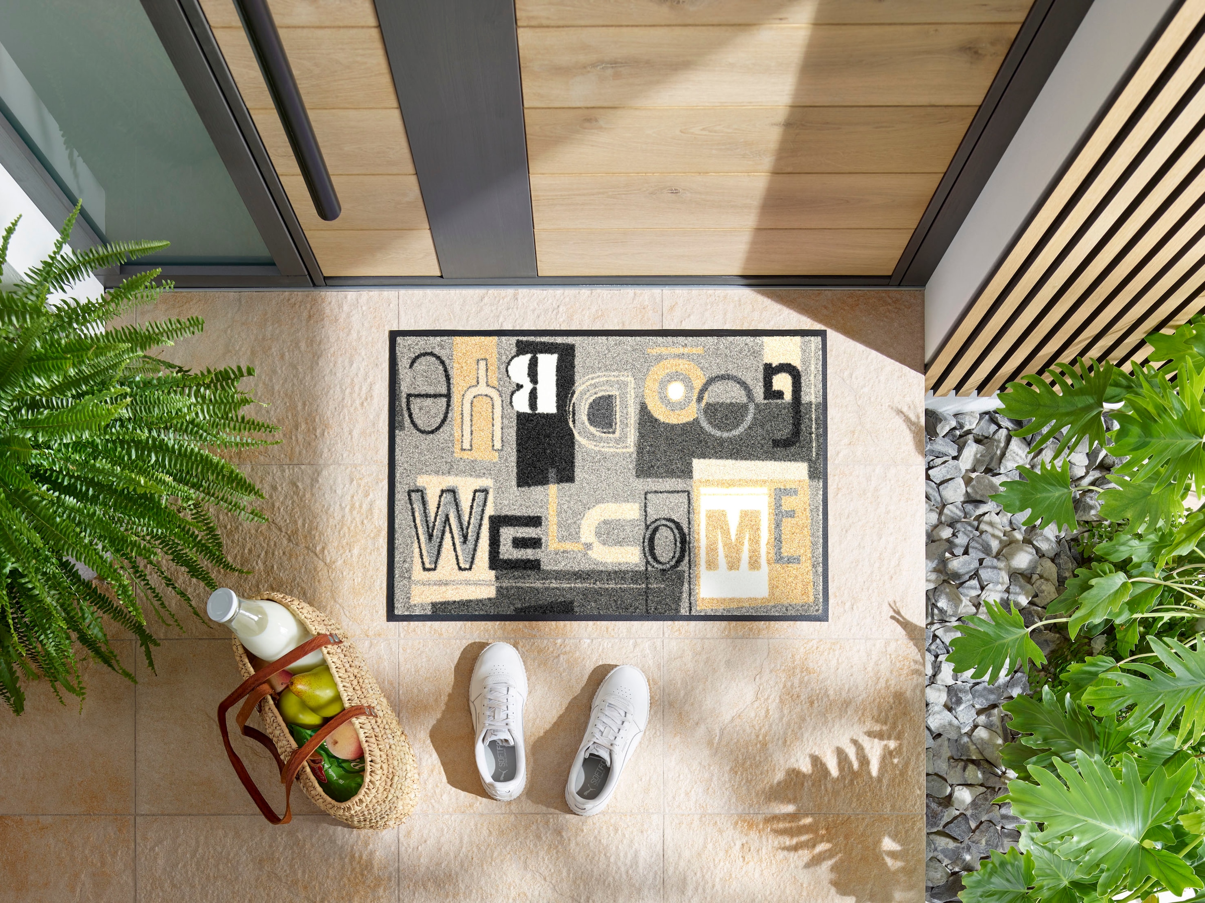 wash+dry by Kleen-Tex Fussmatte »Welcome Goodbye«, rechteckig