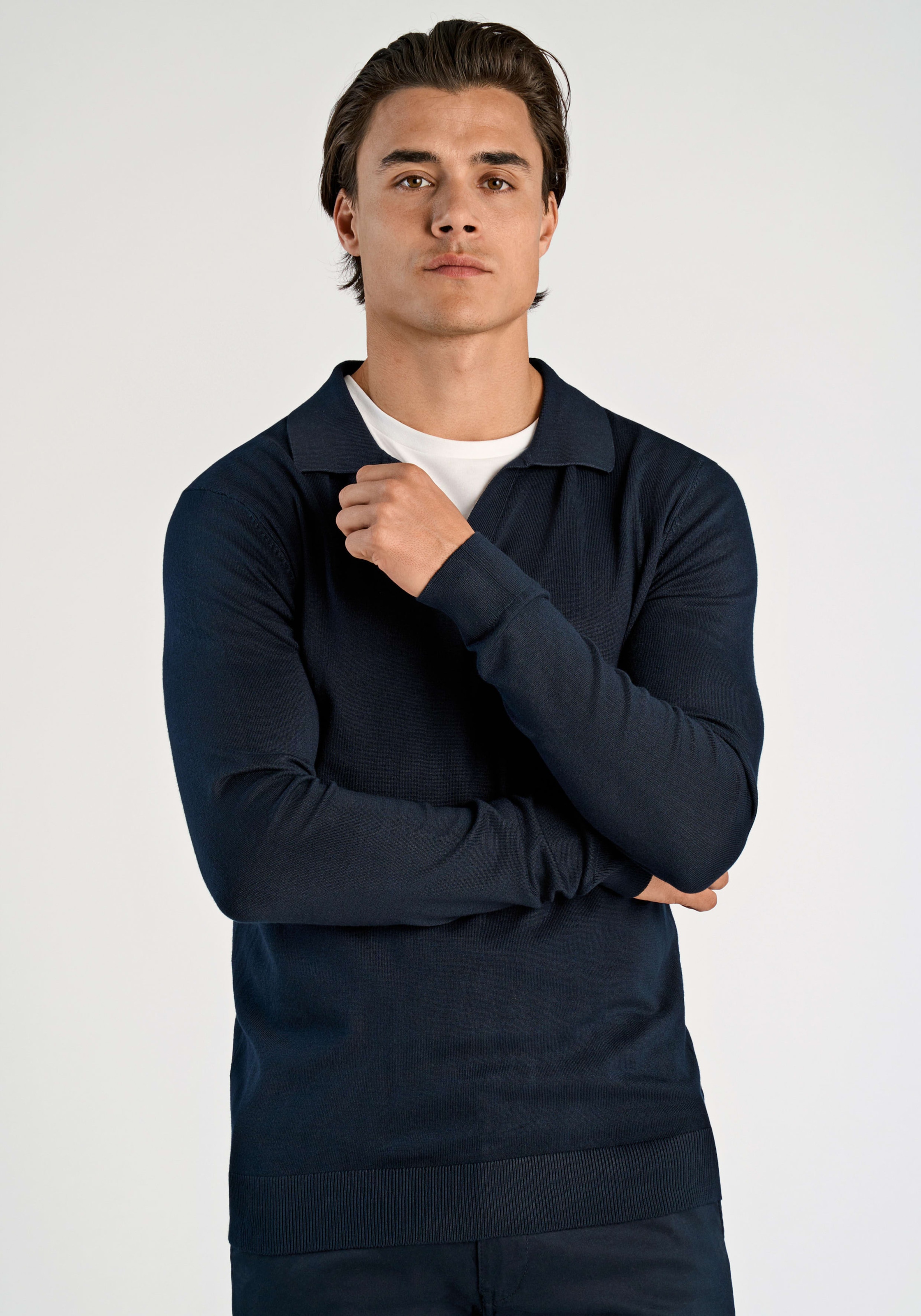 Image of LINDBERGH Strickpullover mit Polokragen und mit Viskose