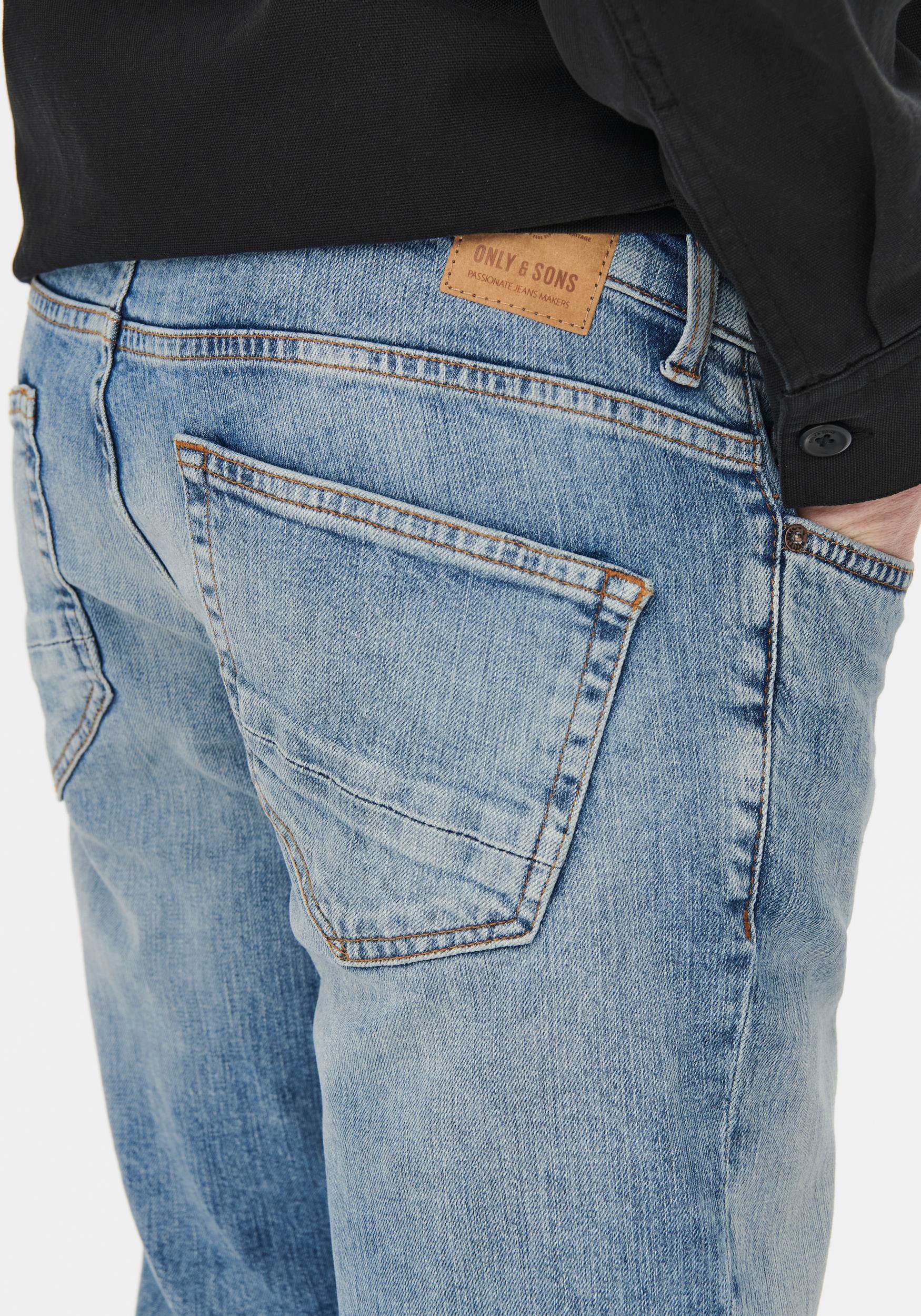 ONLY & SONS »LOOM LIFE« mit niedriger Taille, sehr elastischer Denim