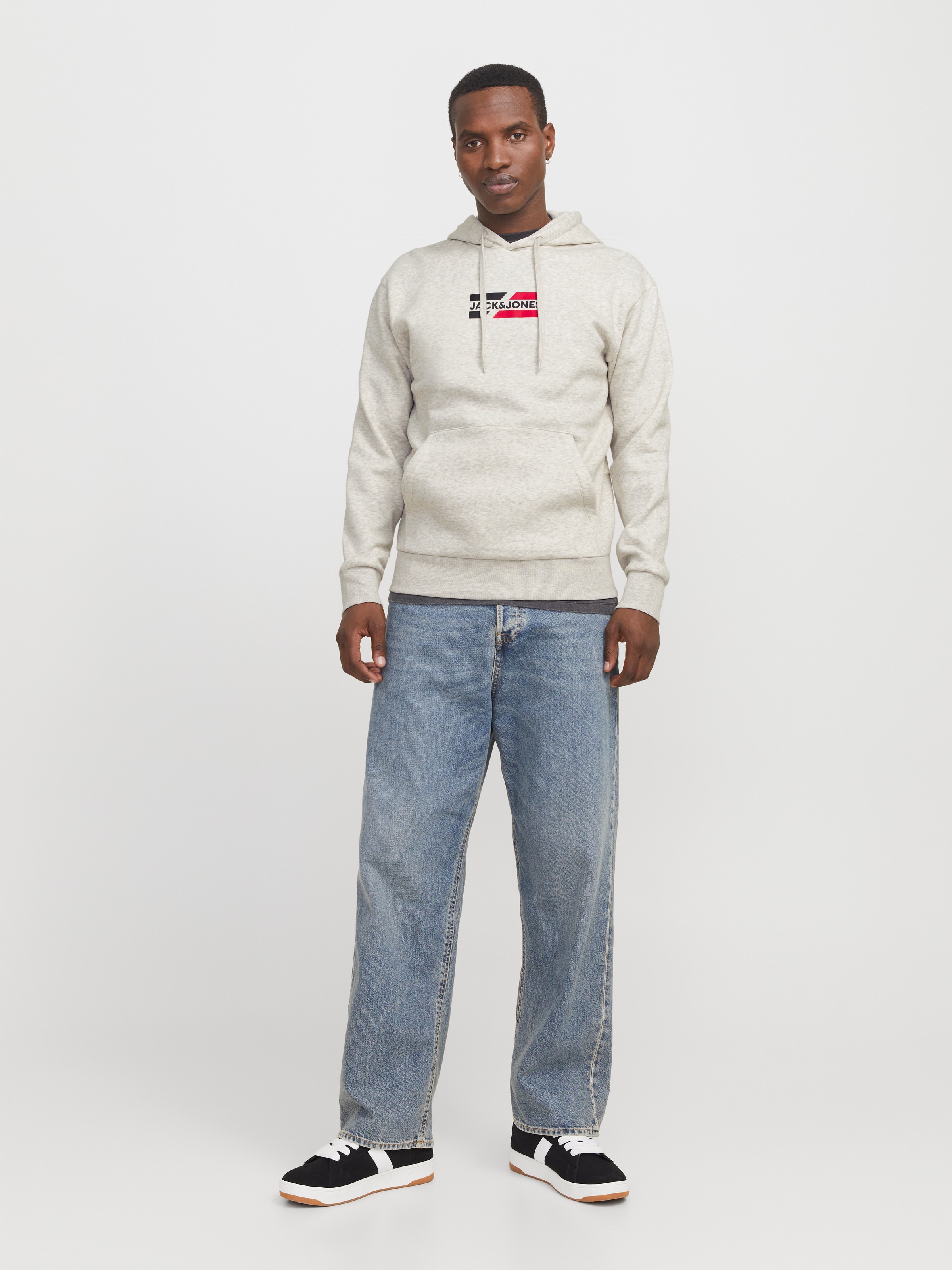 Jack & Jones Kapuzensweatshirt »JJECORP GRAPHIC SWEAT HOOD NOOS«, mit Logo Print