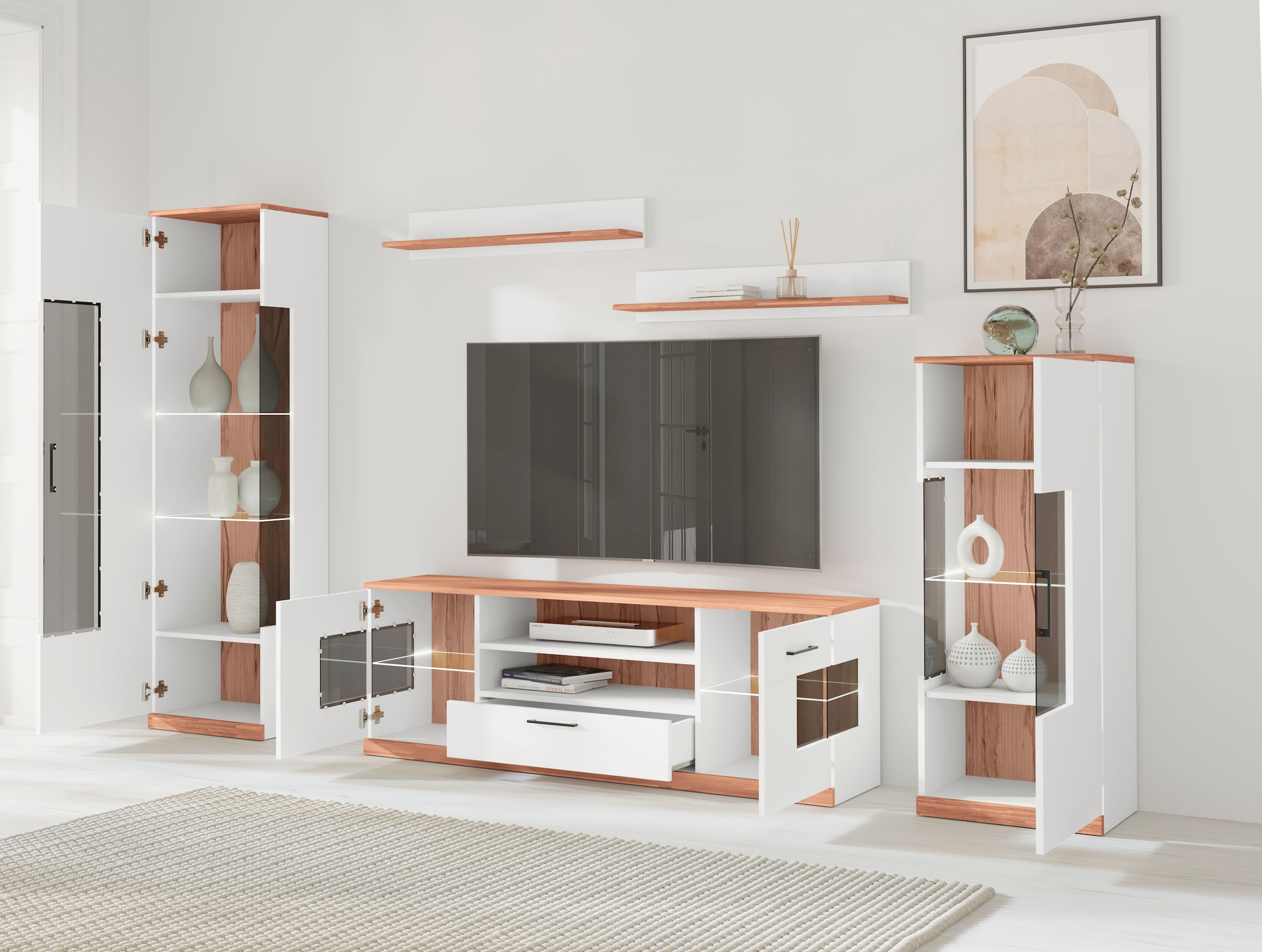 Home affaire Meuble mural »Ribe Wohnwand Set-5 St.« Set, 5 cuis tlg.