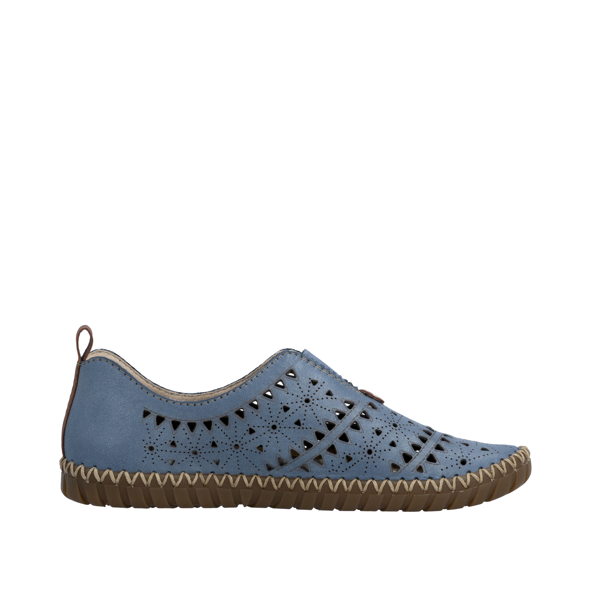 Rieker Slipper  chaussure à enfiler, chaussure basse, chaussure de vacances avec perforations