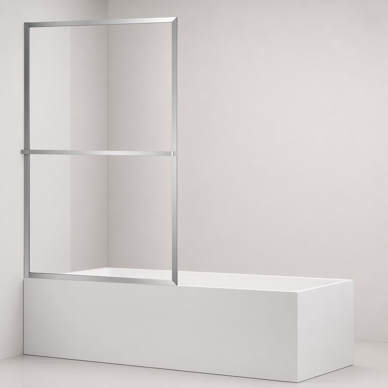 Image of welltime Badewannenaufsatz "Block" 1 Stk. tlg. 6mm ESG und Antikalkversiegelung,extra schlanker Rahmen
