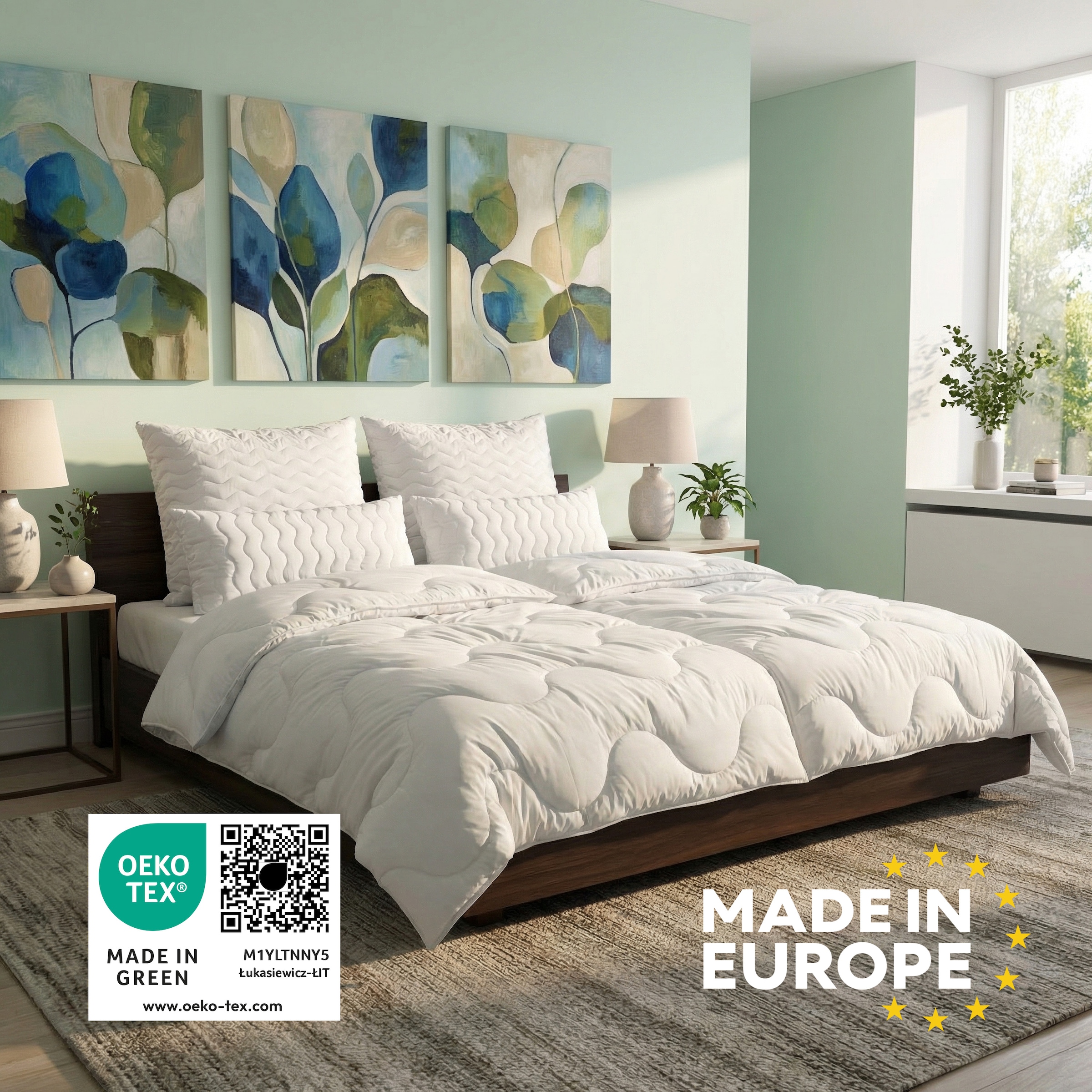 Image of John Cotton Microfaserbettdecke "Julia, Bettdecken für Sommer und Winter" extrawarm Füllung Polyester 1 Stk. tlg. Bettdecke 135x200 cm, 155x220 cm, Made in Green, Decke