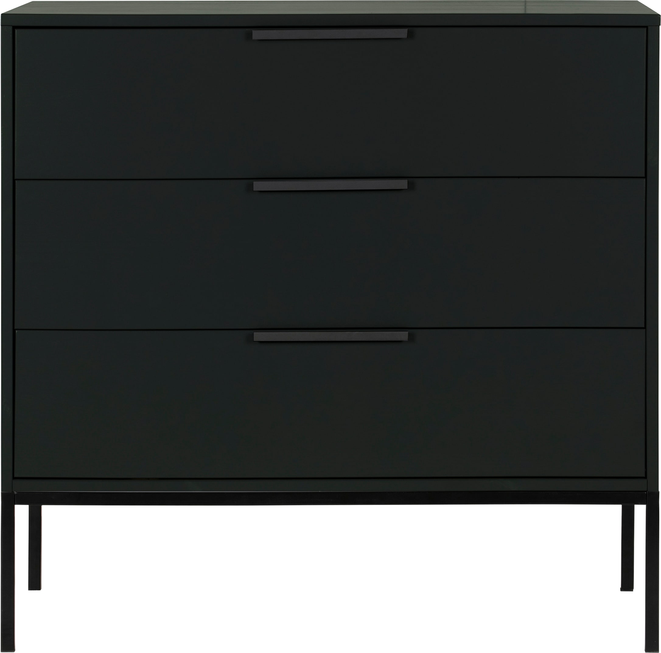 WOOOD Kommode »Adam FSC®-Kiefernholz gebürstet mit Metallgriffen, H93 x B94 x T52 cm« Tragkraft 15 kg pro Auszug, Metallgestell, einfach zu montierbar