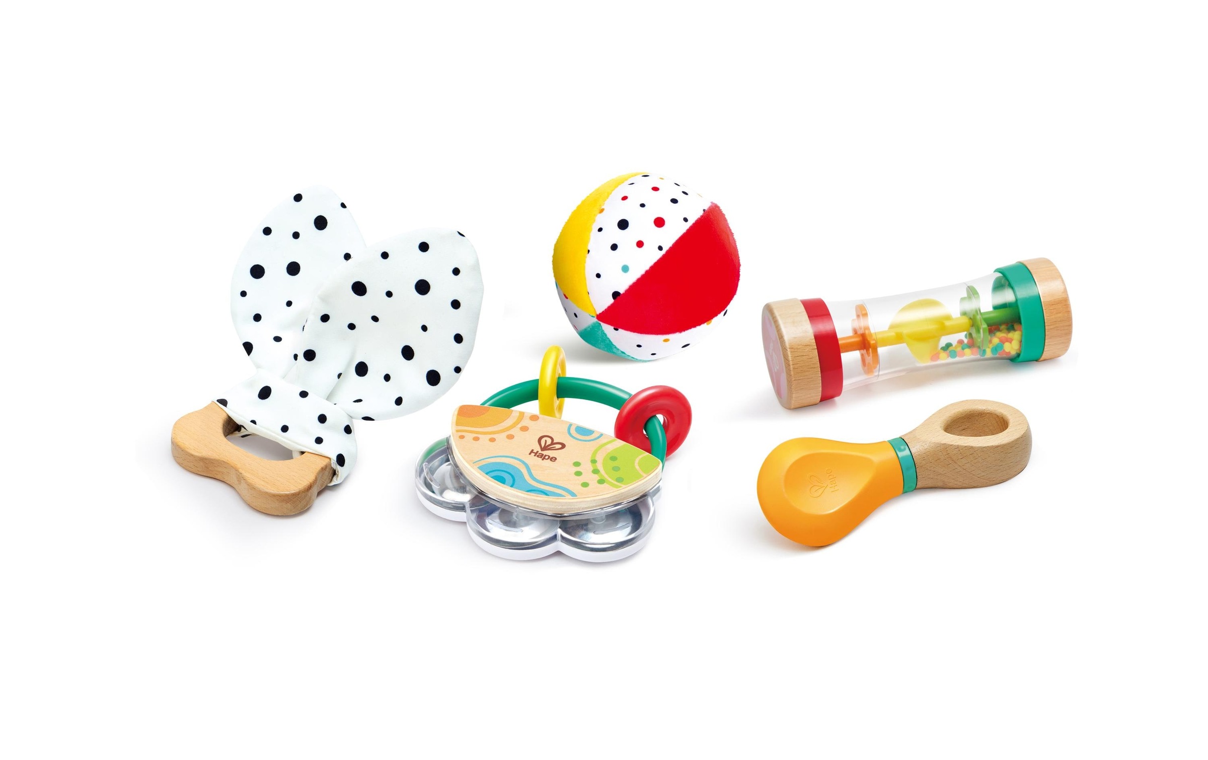 Hape Greifspielzeug »5-in-1-Baby-Sensorik-Set 5-tlg«
