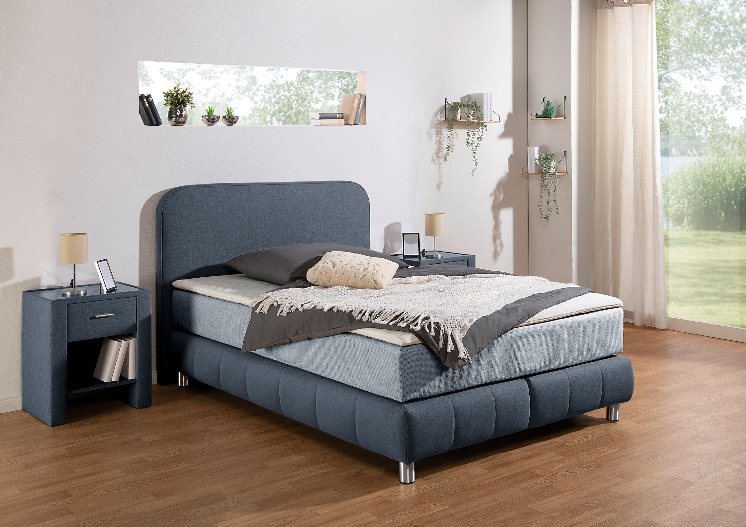 Home affaire Boxspringbett »Cesson, in verschiedenen Breiten«, inkl. Topper, wahlweise in H2, H3 oder H4 erhältlich