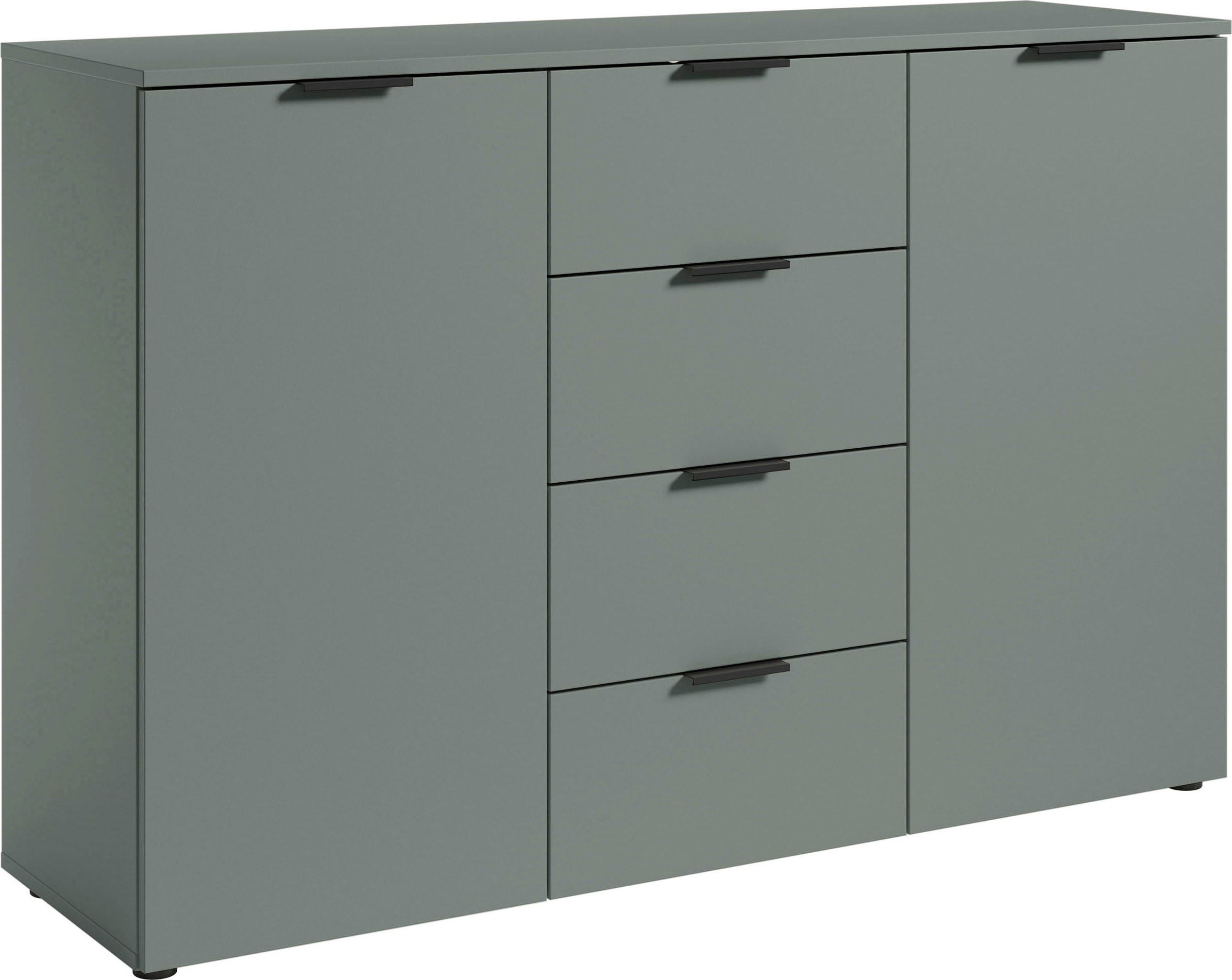 Image of HBZ Sideboard "Linz Kommode, BxHxT 135x90x40cm" 1 Stk. tlg. Breite 135cm,Lip-Griff, Melaminbeschichtung