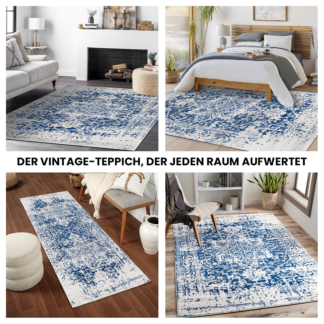 Livabliss Teppich »SYRACUSA«, rechteckig, 12 mm Höhe, Kurzflor Orientteppich, Wohnzimmer, Schlafzimmer, Orange