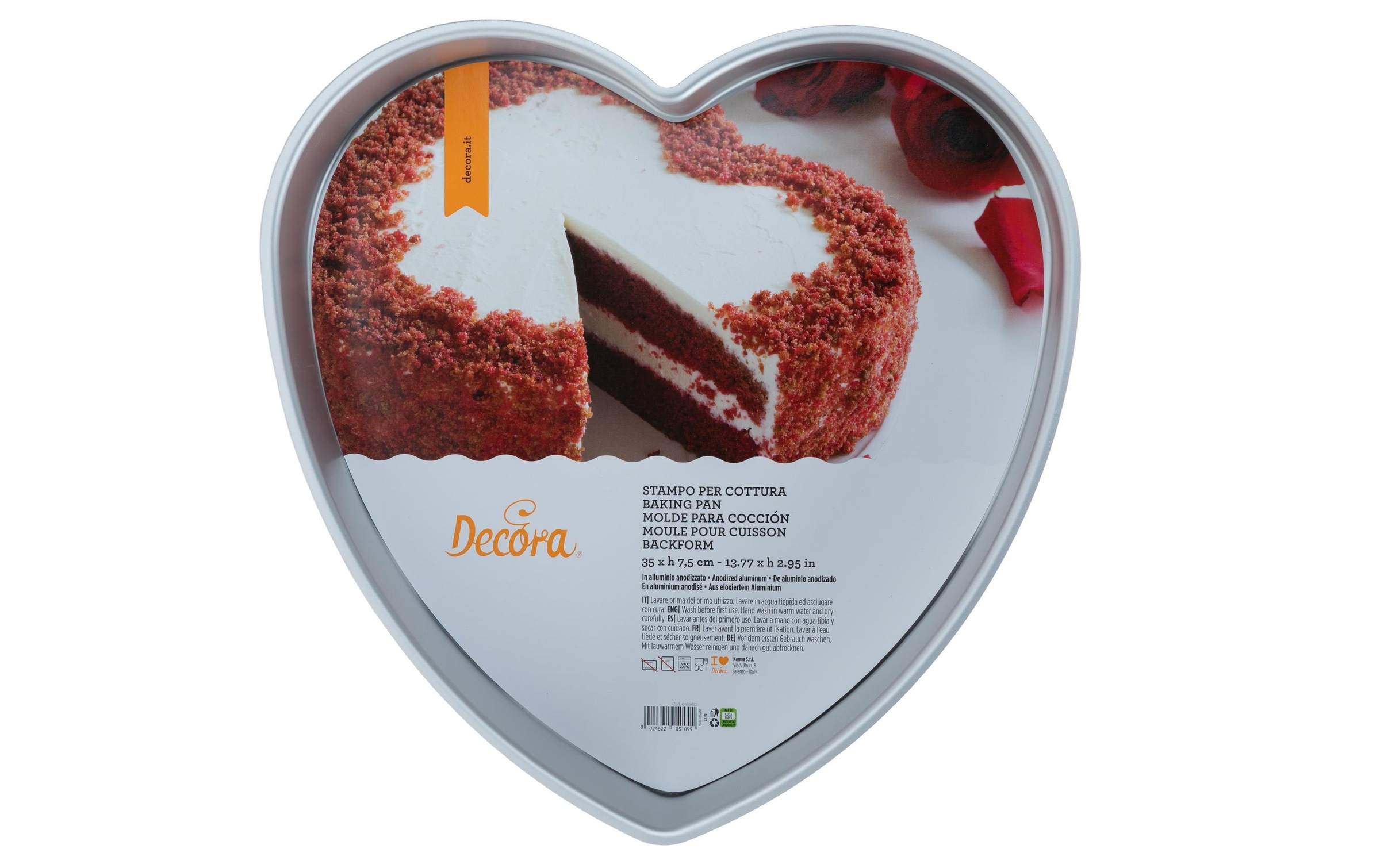 Image of Backform "Decora Herz, Ø 25 cm, Silber"