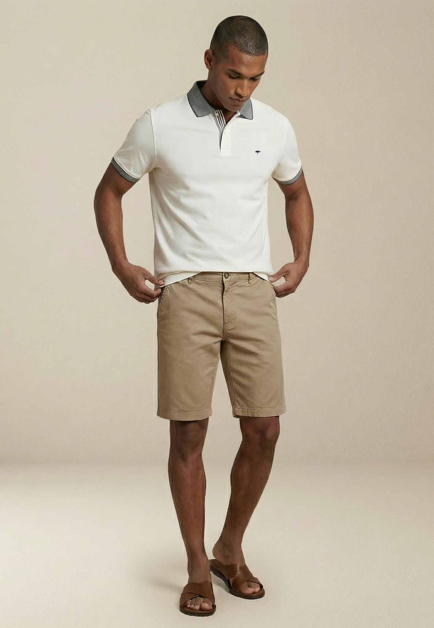 FYNCH-HATTON Polo mit Logo Stickerei