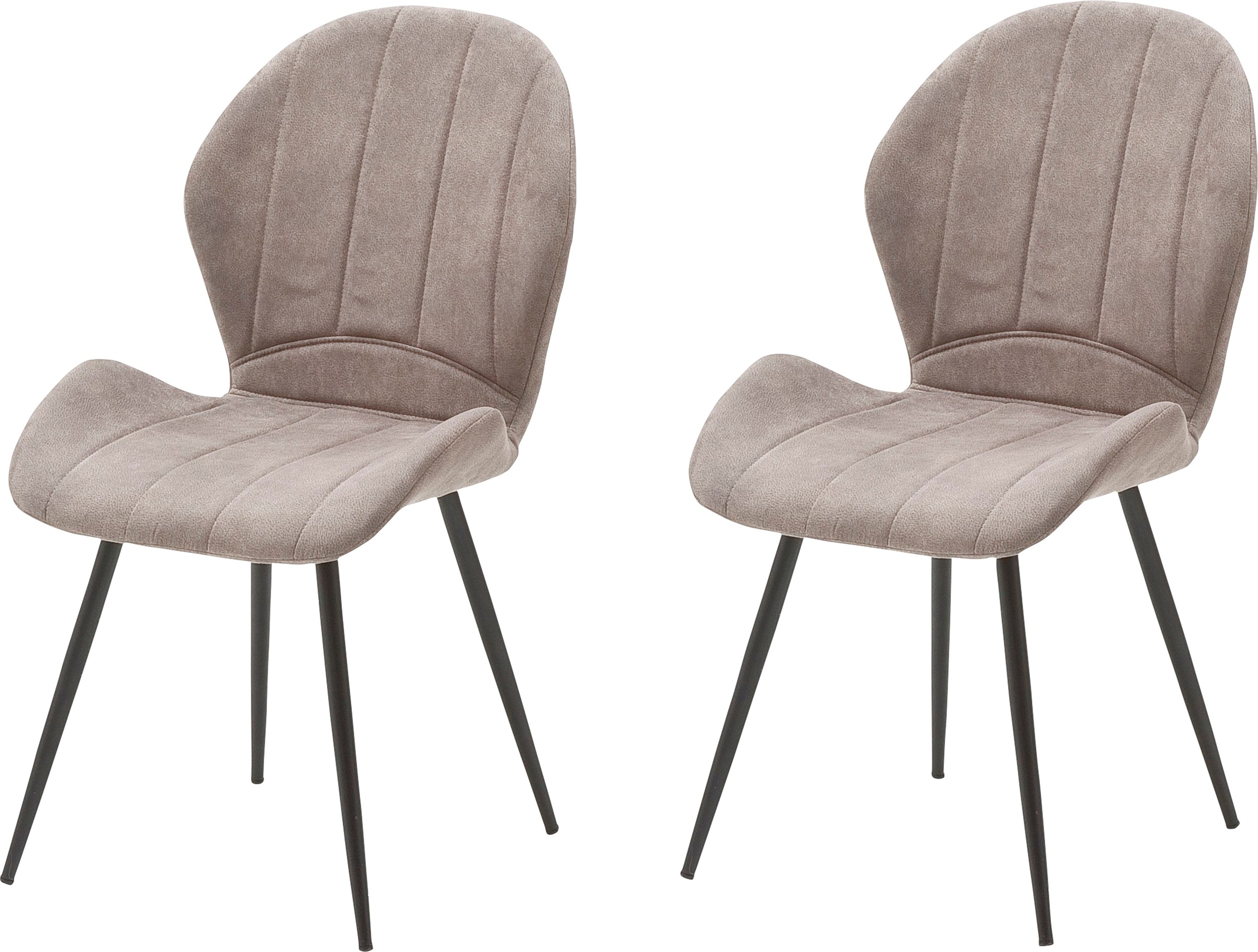 Image of MCA furniture 4-Fussstuhl »Lima«, (Set), 2 St., 2er Set Stühle mit Stoffbezug im Antiklook, Stuhl belastbar bis 120 kg bei Ackermann Versand Schweiz