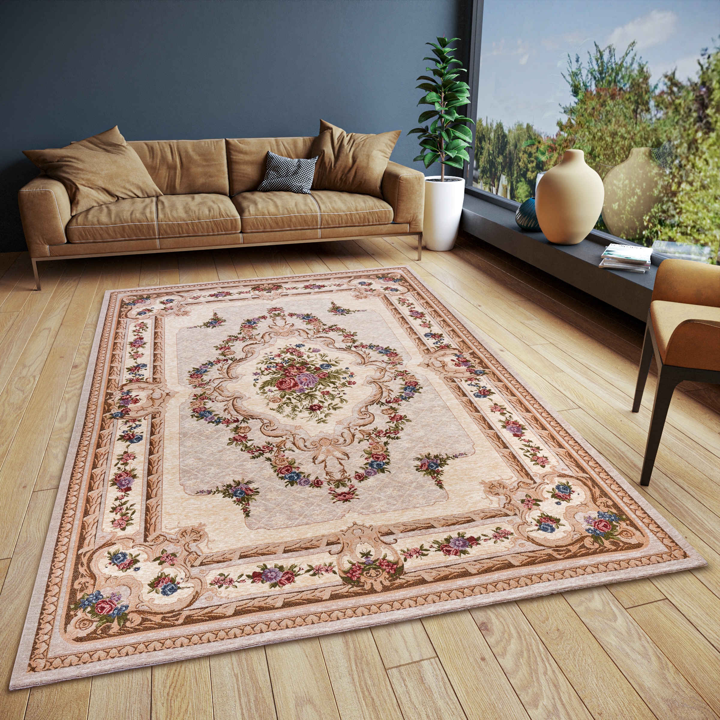 Teppich »Hafsa«, rechteckig, Boho-Style, Anti-Rutsch, Vintage, Wohnzimmer, Flur,...