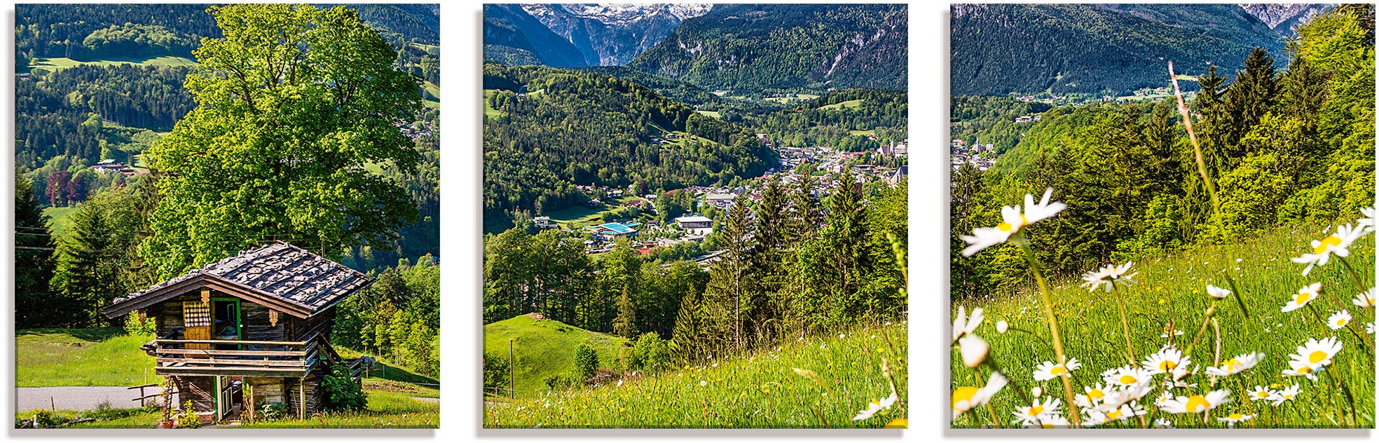 Image of Artland Glasbild »Landschaft in den Bayerischen Alpen«, Berge, (3 St.) bei Ackermann Versand Schweiz