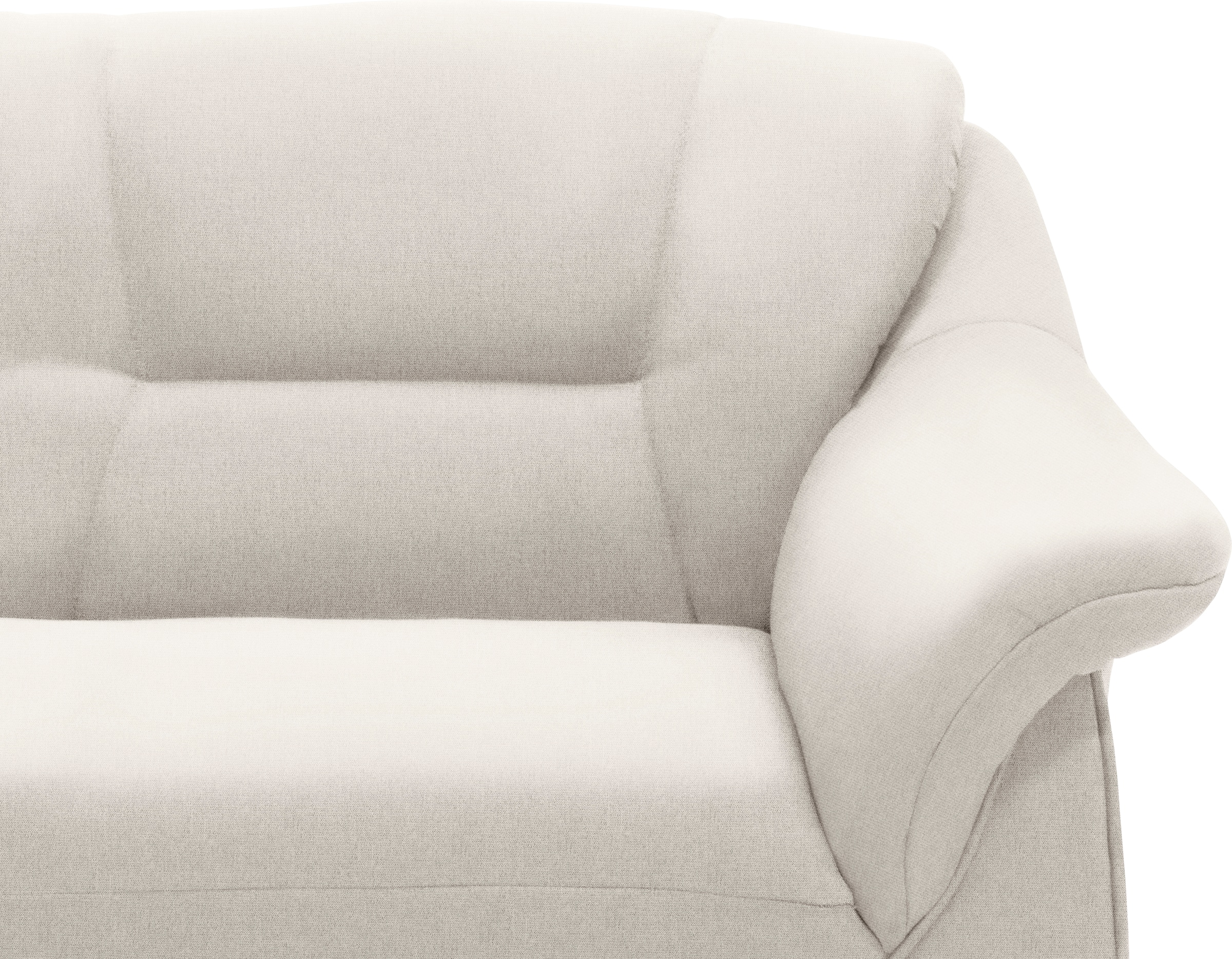 DOMO collection Ecksofa »Faenza für kleine Räume, Stellmasse 232,176cm, komfortabel, L-Form«, mit Ottomane, zeitlos, elegante Armlehnen, wahlweise mit Bettfunktion