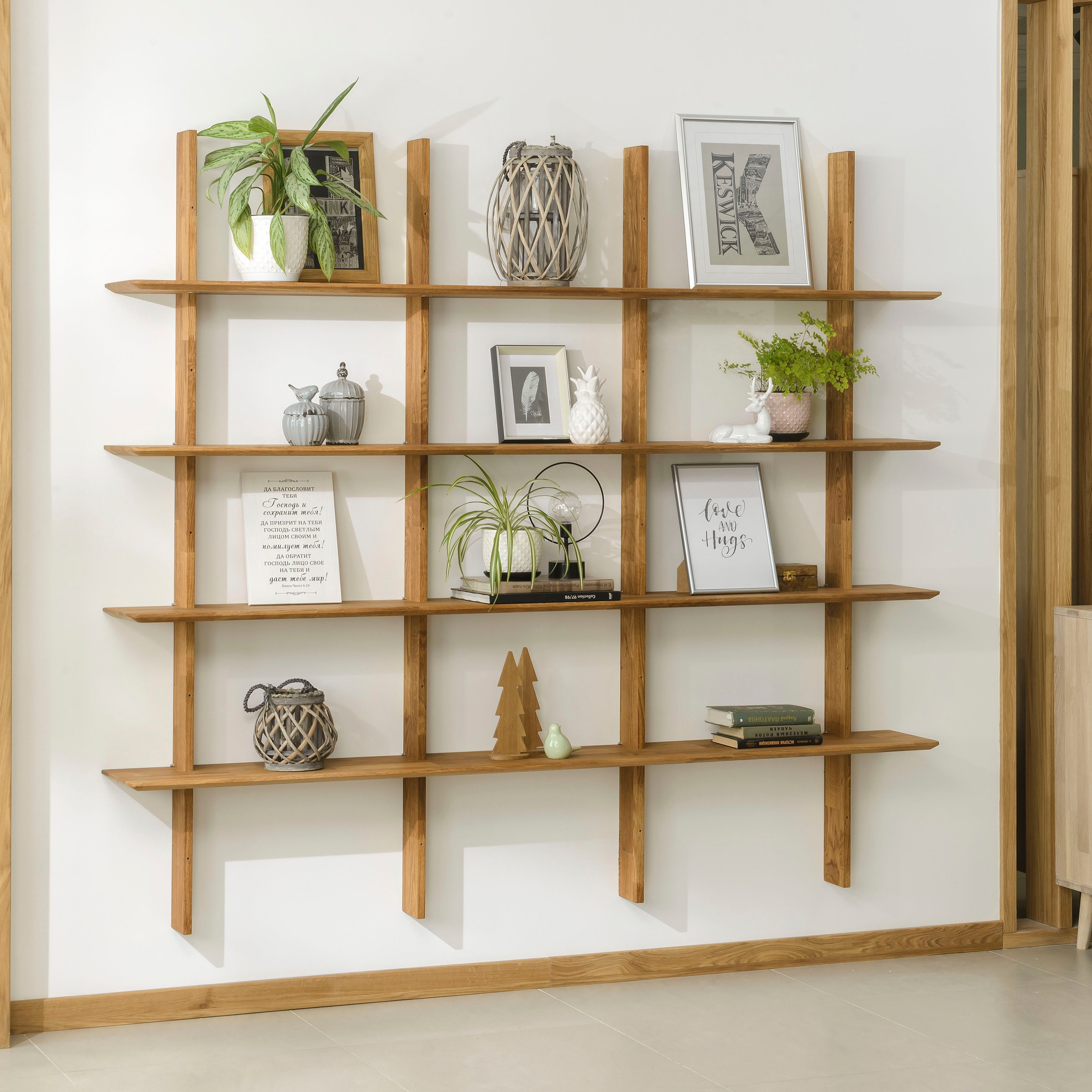 Image of andas Standregal »Wieka«, aus massivem Eichenholz, Breite 197 cm bei Ackermann Versand Schweiz