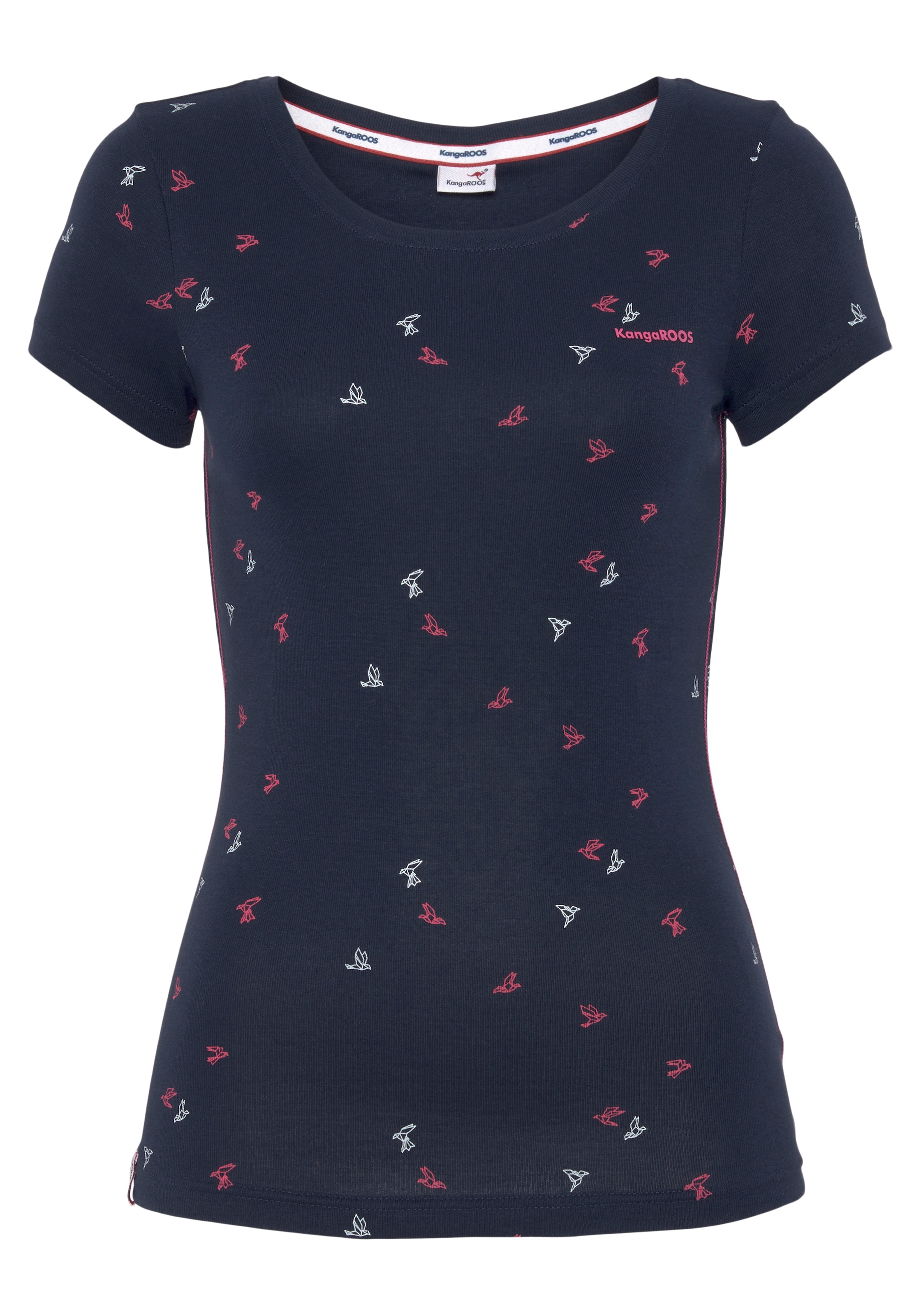 KangaROOS T-Shirt, Kurzarm, sehr figurbetont, aus 100% Baumwolle