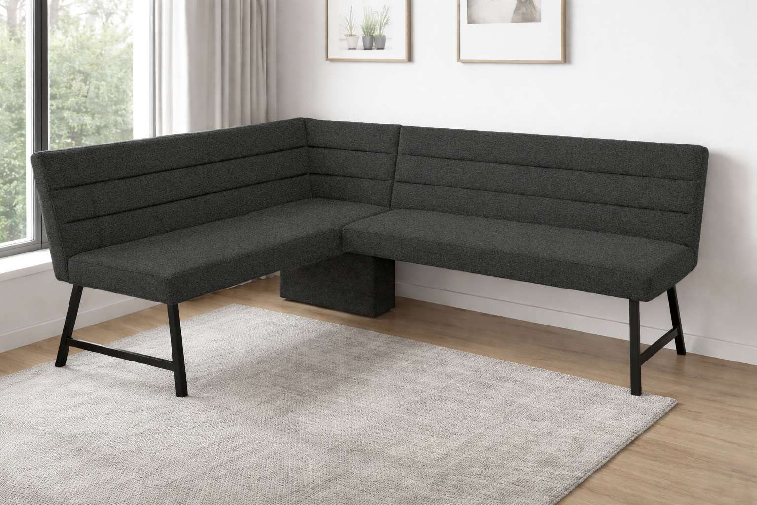 GOODproduct Banc d'angle »Oregon Küchenbank, Polsterbank, Esszimmerbank, 177x140 cm« Moderne Bank und  Farben, Sitzplatzanzahl: 4/5, Frei in Raum stellbar