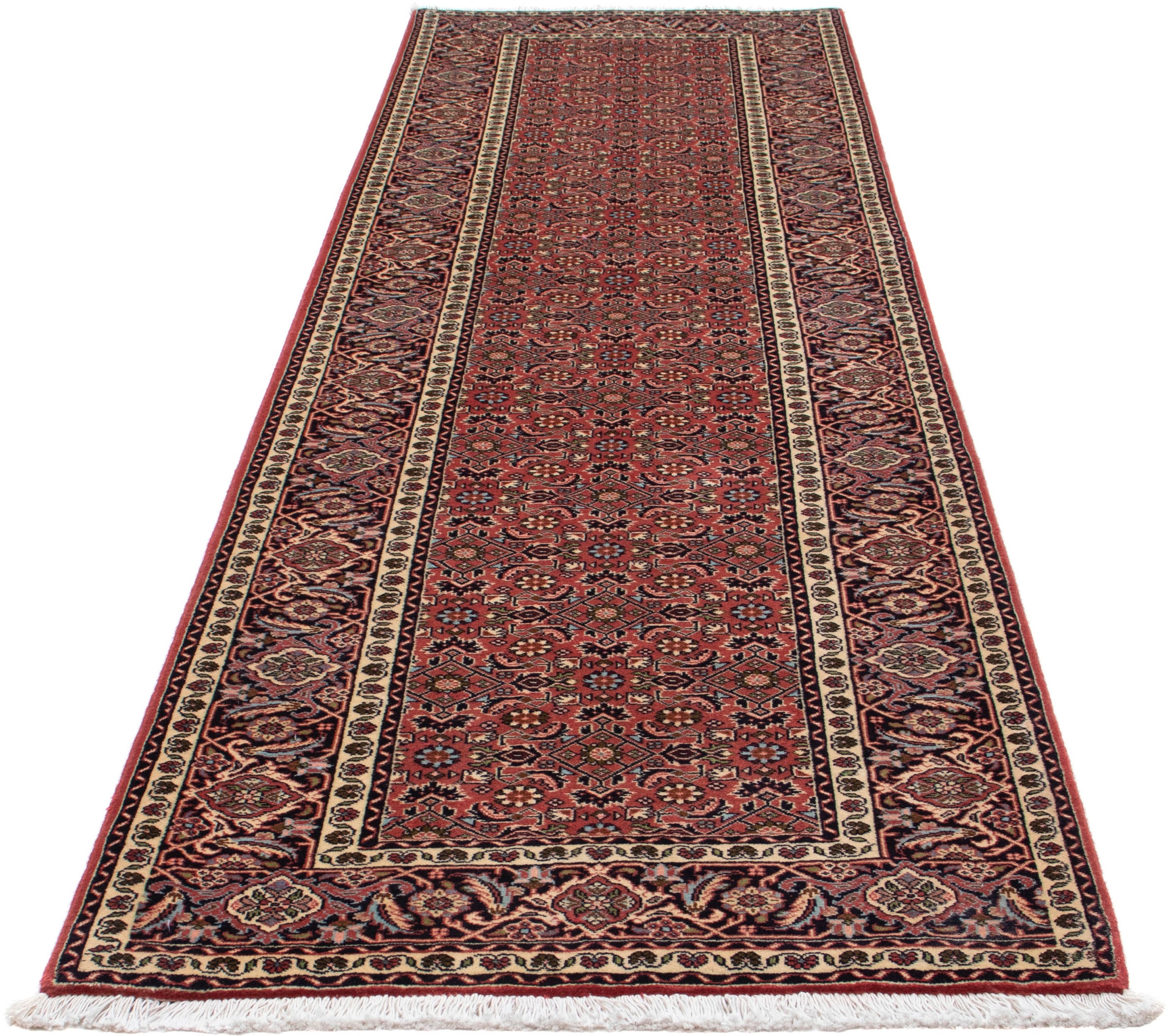 Image of morgenland Orientteppich »Perser - Bidjar - 298 x 85 cm - dunkelrot«, rechteckig, 15 mm Höhe, Wohnzimmer, Handgeknüpft, Einzelstück mit Zertifikat bei Ackermann Versand Schweiz