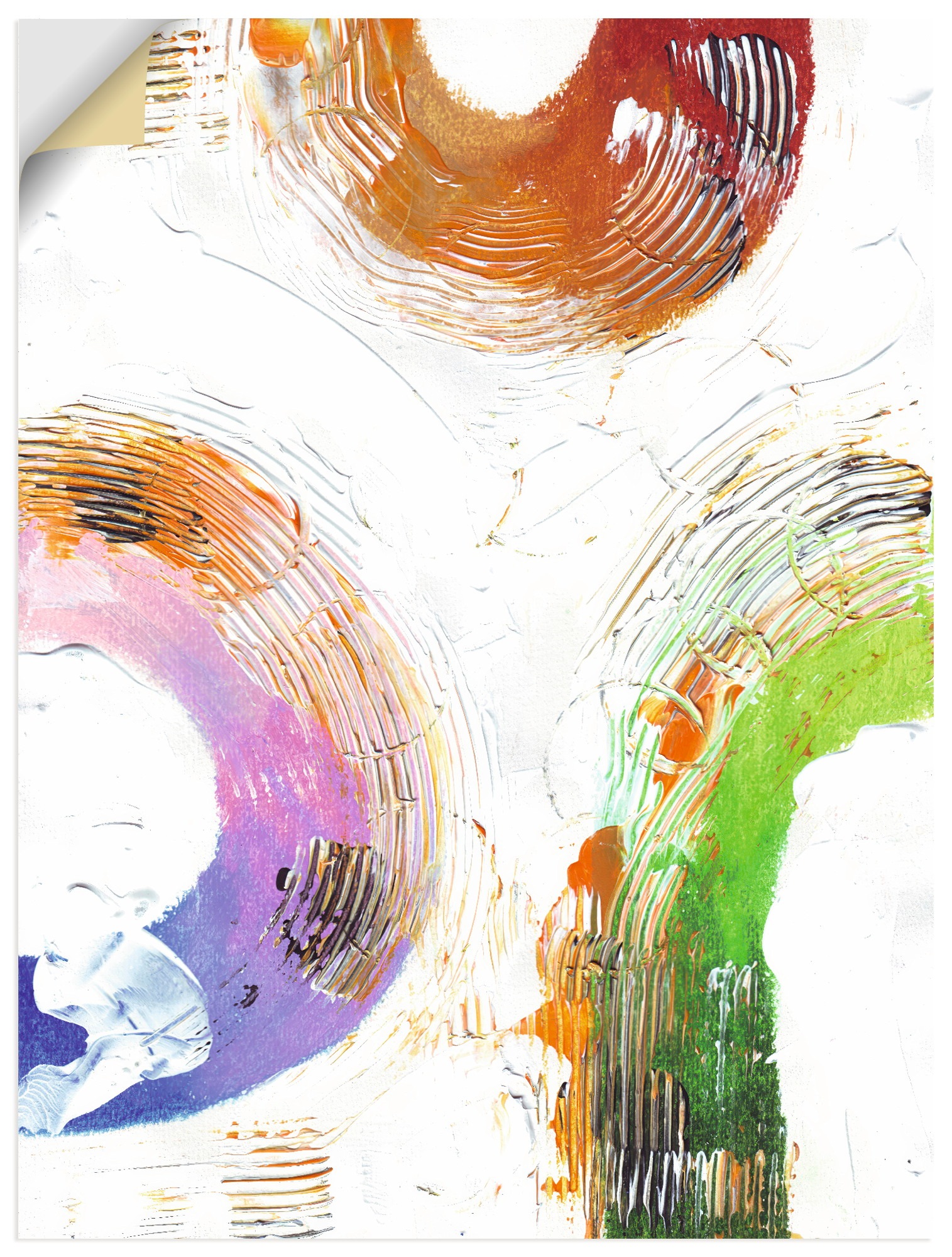 Image of Artland Wandbild "Die Kreise eines Lebens" Gegenstandslos 1 Stk. tlg. als Alubild, Leinwandbild, Poster, Wandaufkleber in verschied. Grössen