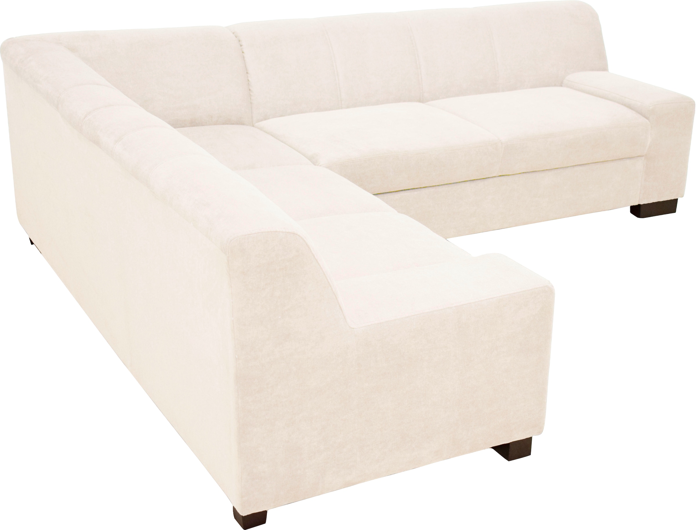 GOODproduct Canapé d'angle »Faxxe 249 x 214 cm, auch mit Schlaffunktion« en tissu d'ameublement facile d'entretien et doux, forme en L