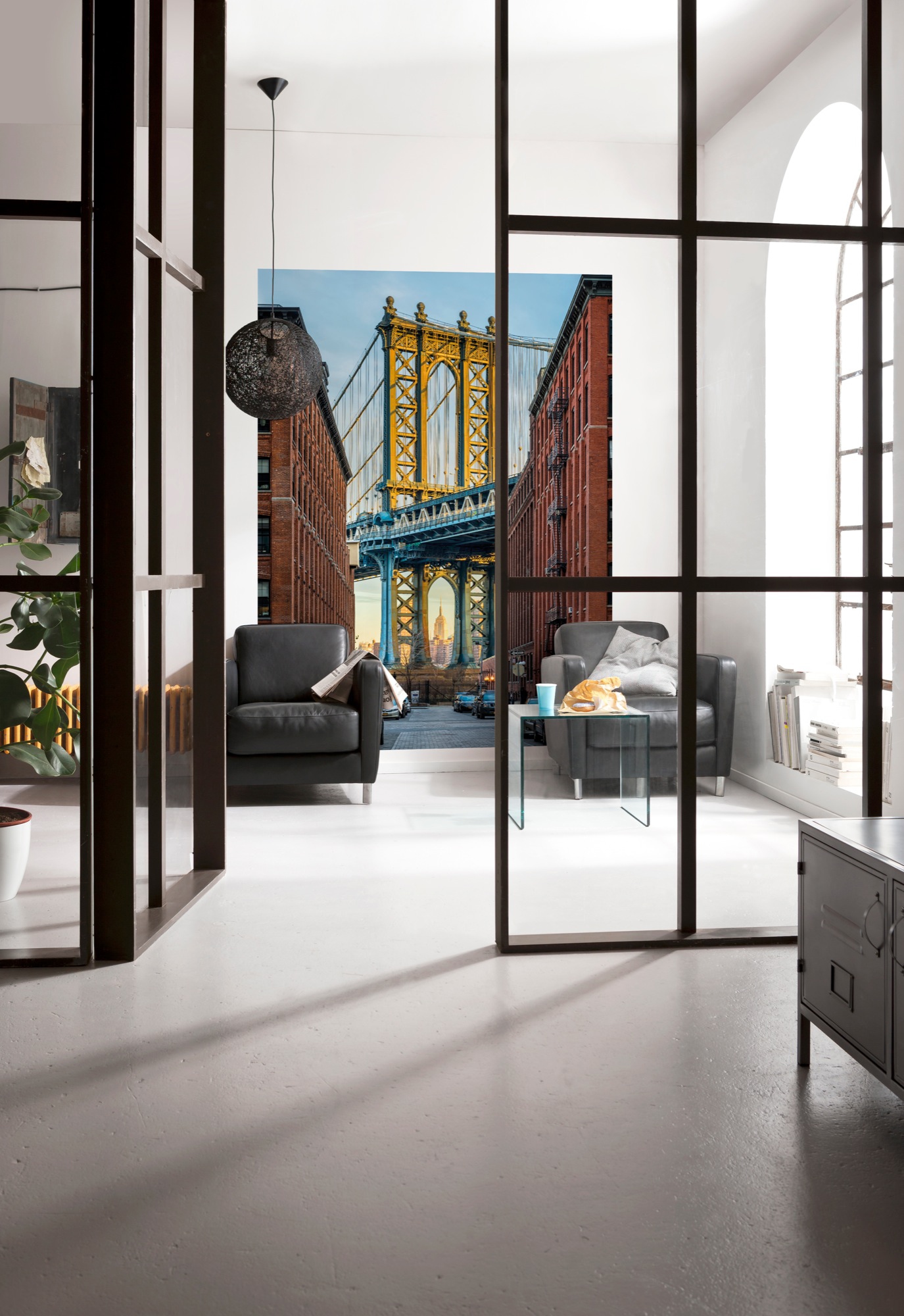 Komar Vliestapete »Vlies - Brooklyn - Grösse 184 x 248 cm«, bedruckt, Wohnzimmer, Schlafzimmer