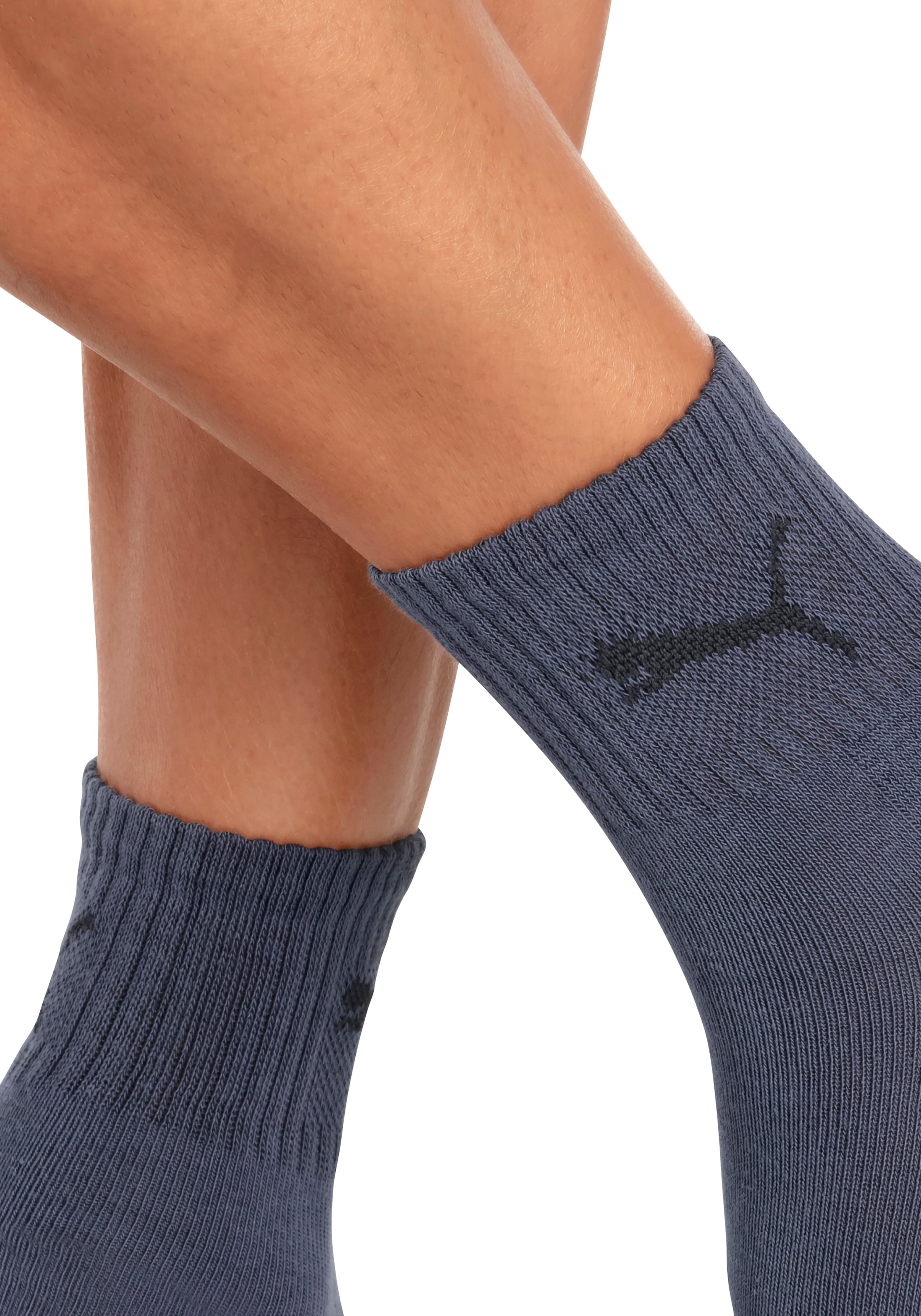 PUMA Sportsocken »short crew«, (3 Paar), mit klassischer Rippe