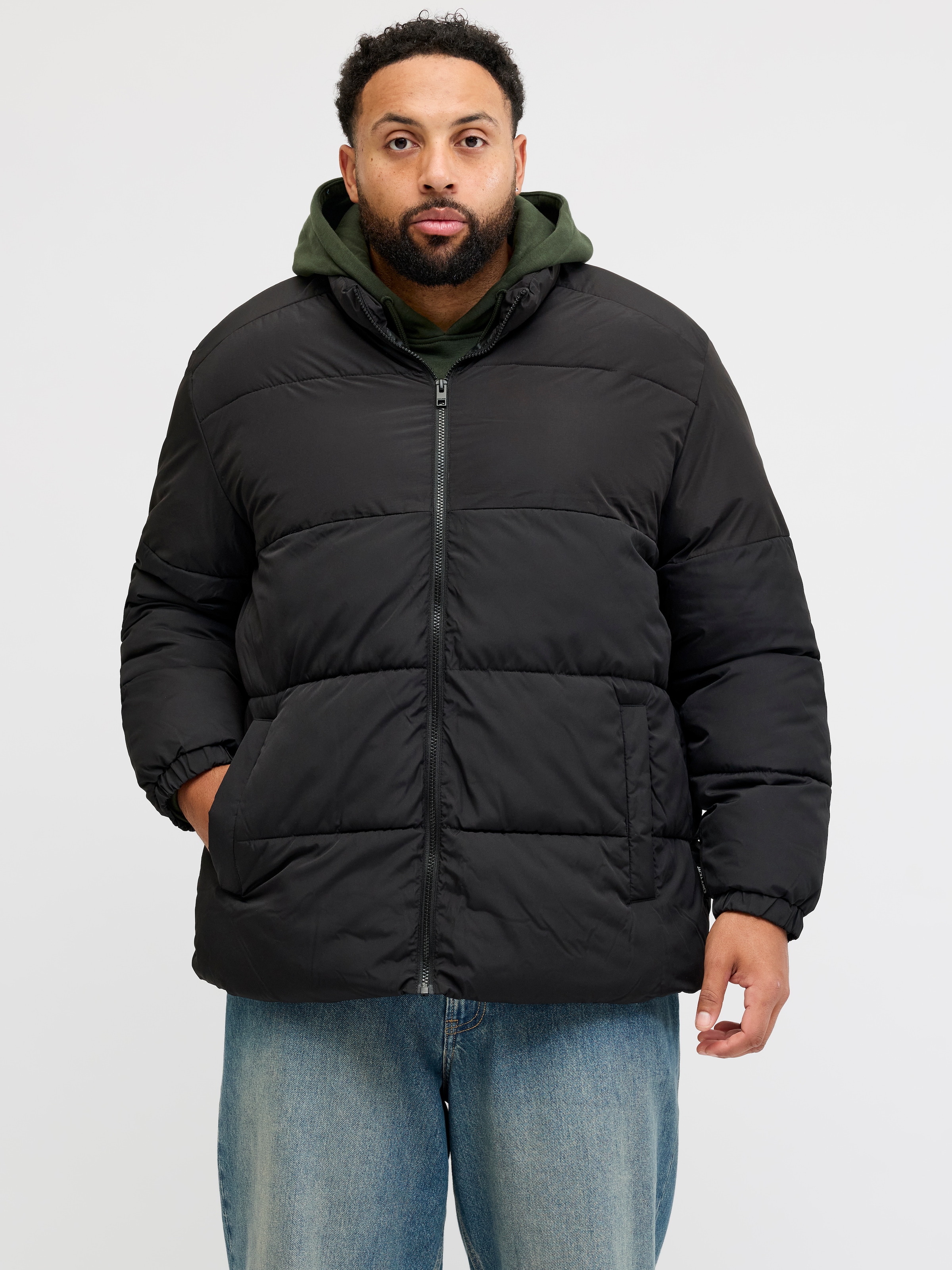 Image of Jack & Jones PlusSize Steppjacke "JJMAZE PUFFER COLLAR PLS" ohne Kapuze