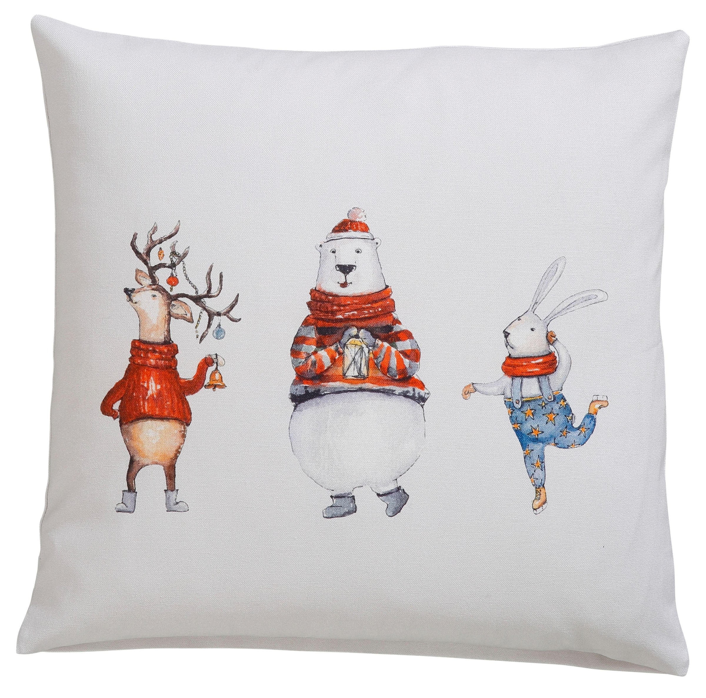 Image of CASATEX Kissenhüllen "Funny animals, Weihnachtsdeko"