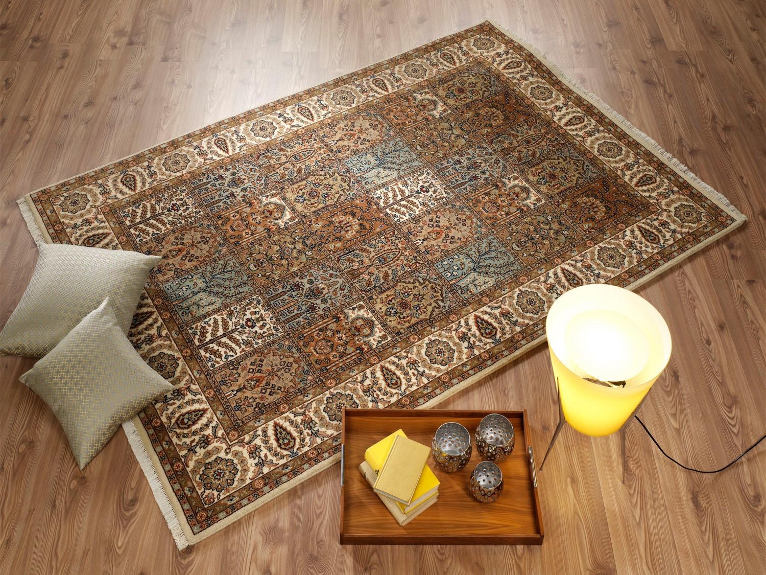 Image of OCI DIE TEPPICHMARKE Wollteppich "Sarang Bakhtyari" rechteckig 8 mm Höhe reine Wolle, hochwertig handgeknüpft, mit Fransen, Wohnzimmer