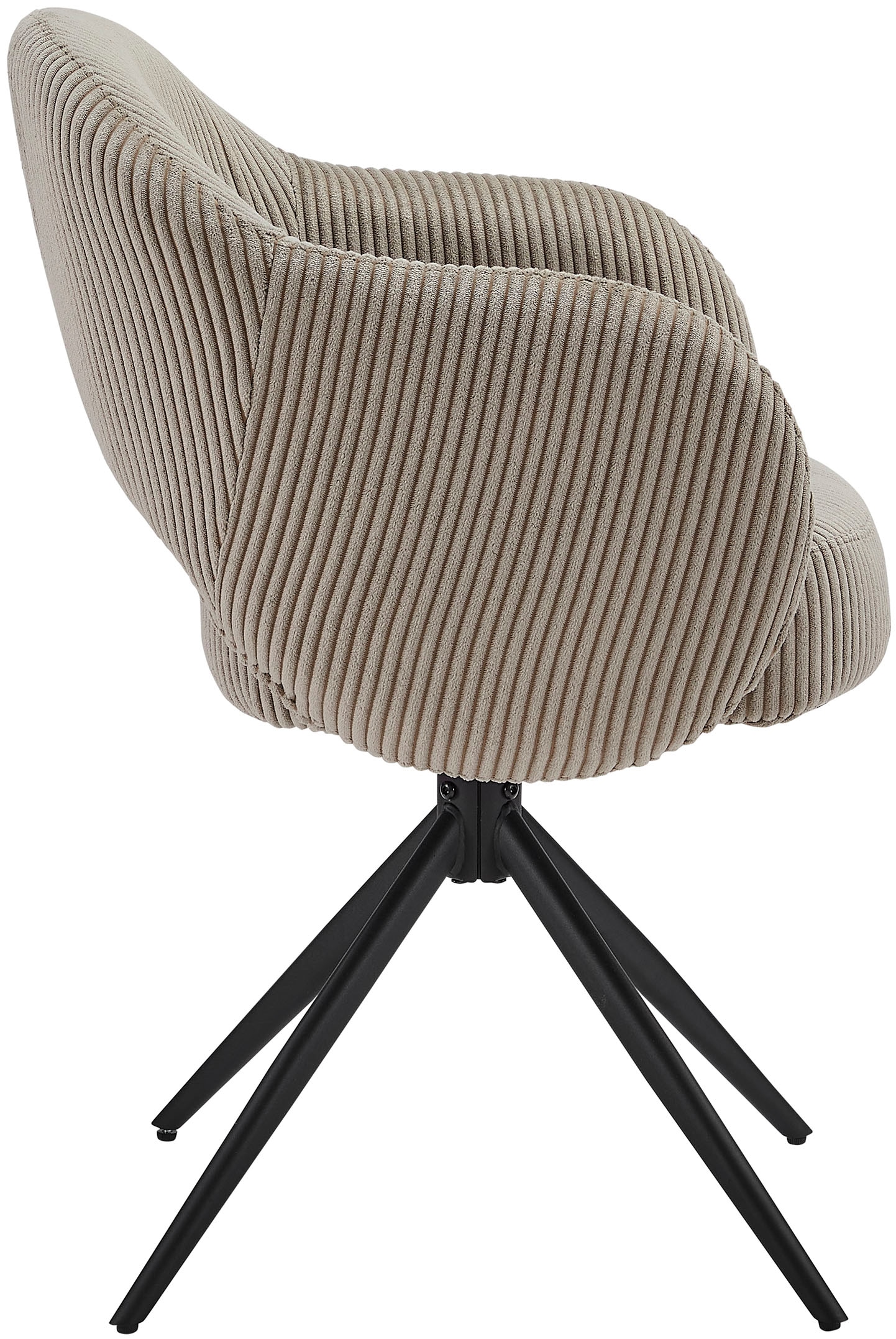 SalesFever Armlehnstuhl »Manchester Cord-Bezug« () 1 Stk.mit 360° Drehfunktion