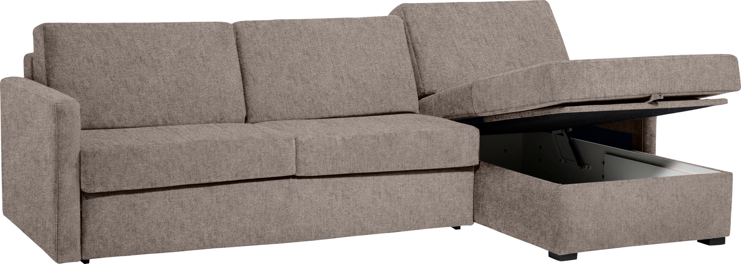 Places of Style Schlafsofa »GOLDPOINT Ecksofa 264 cm, Liegefläche (140/200cm), L-Form,«, Bettfunktion, Bonell-Federkernmatratze und Dauerschläfer-Funktion