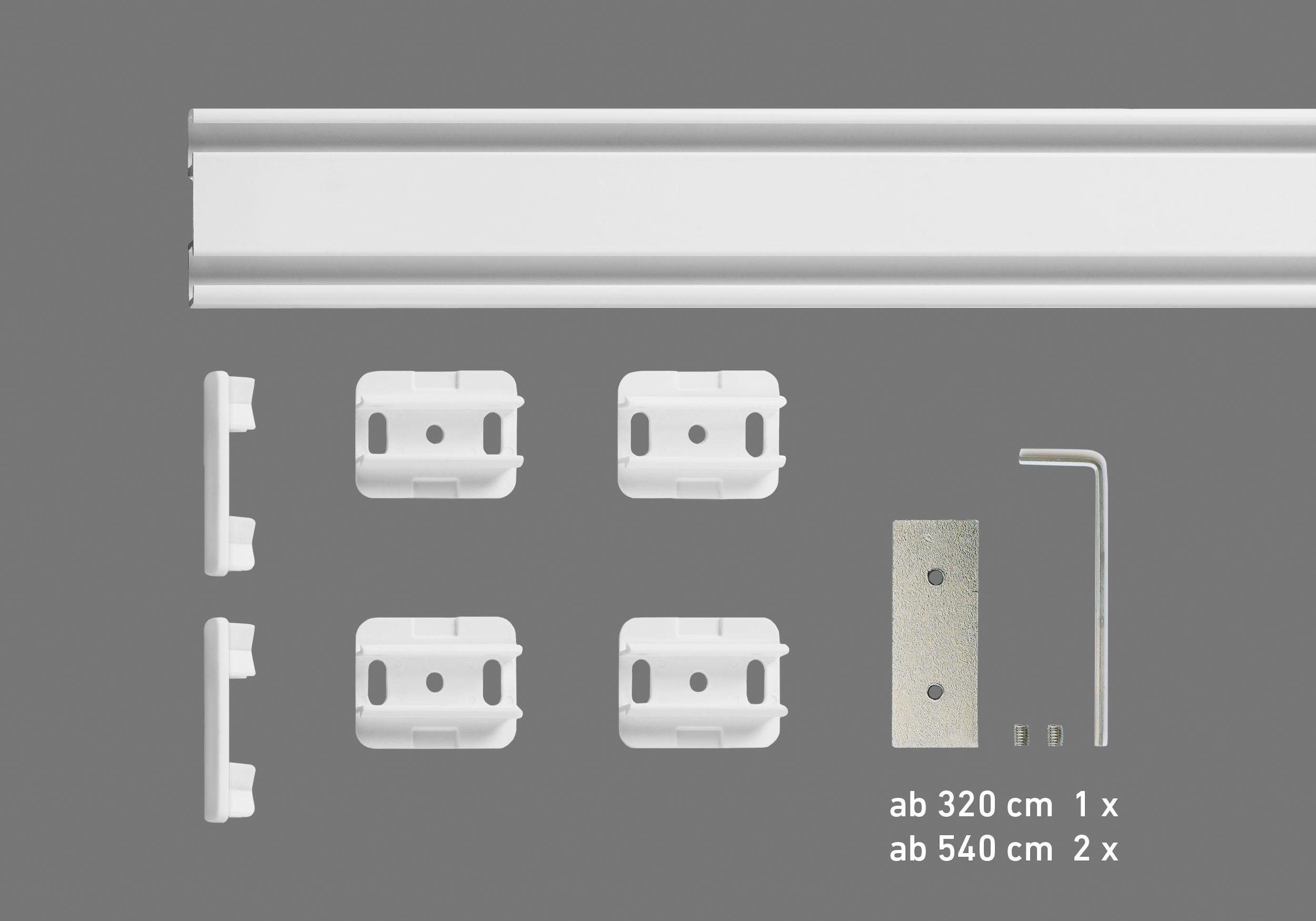 Good Life Gardinenschiene »Samu«, extra flache 2 läufig-läufig, Alu-Schiene kaufen Fixmass