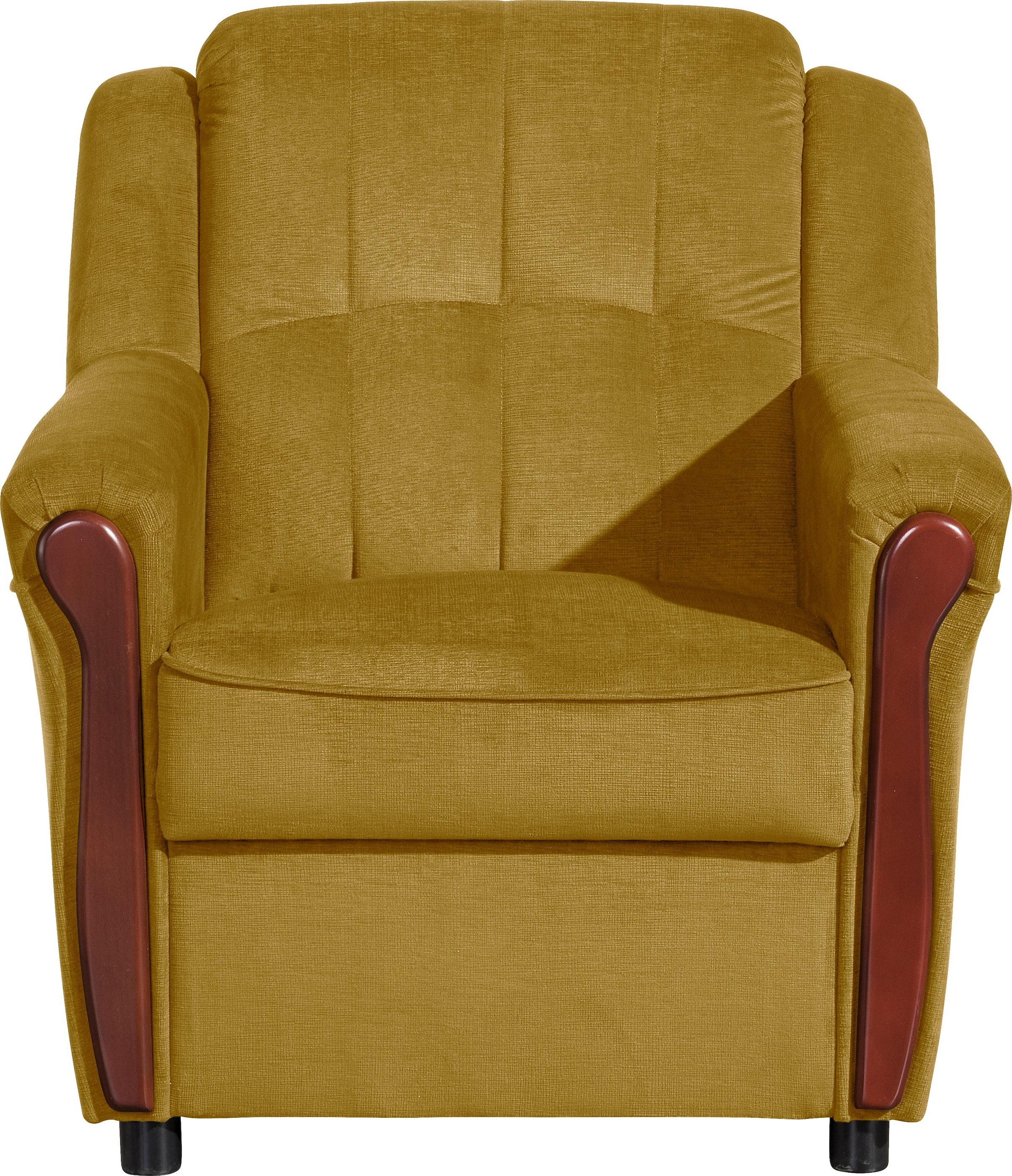 Max Winzer® Sessel »Trier, Loungesessel, klassisch, Retro und modern, Komfortsitzhöhe 47cm«, mit Sichtholzschabracken, schmale Armlehnen, hohe Rückenlehne