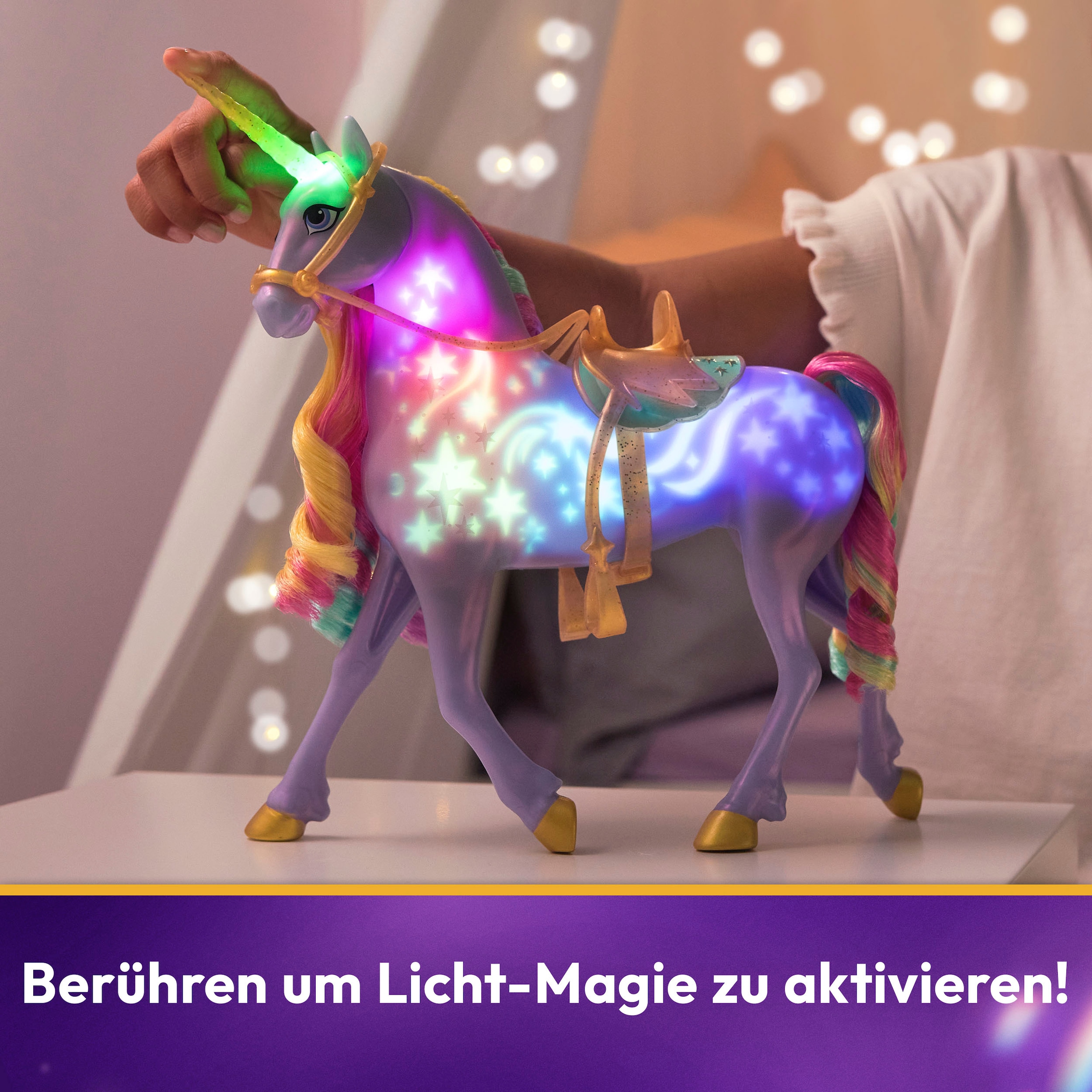Spin Master Anziehpuppe »Unicorn Academy - Interactive Rainbow Light-Up Wildstar & Sophia« mit Licht- & Soundeffekt
